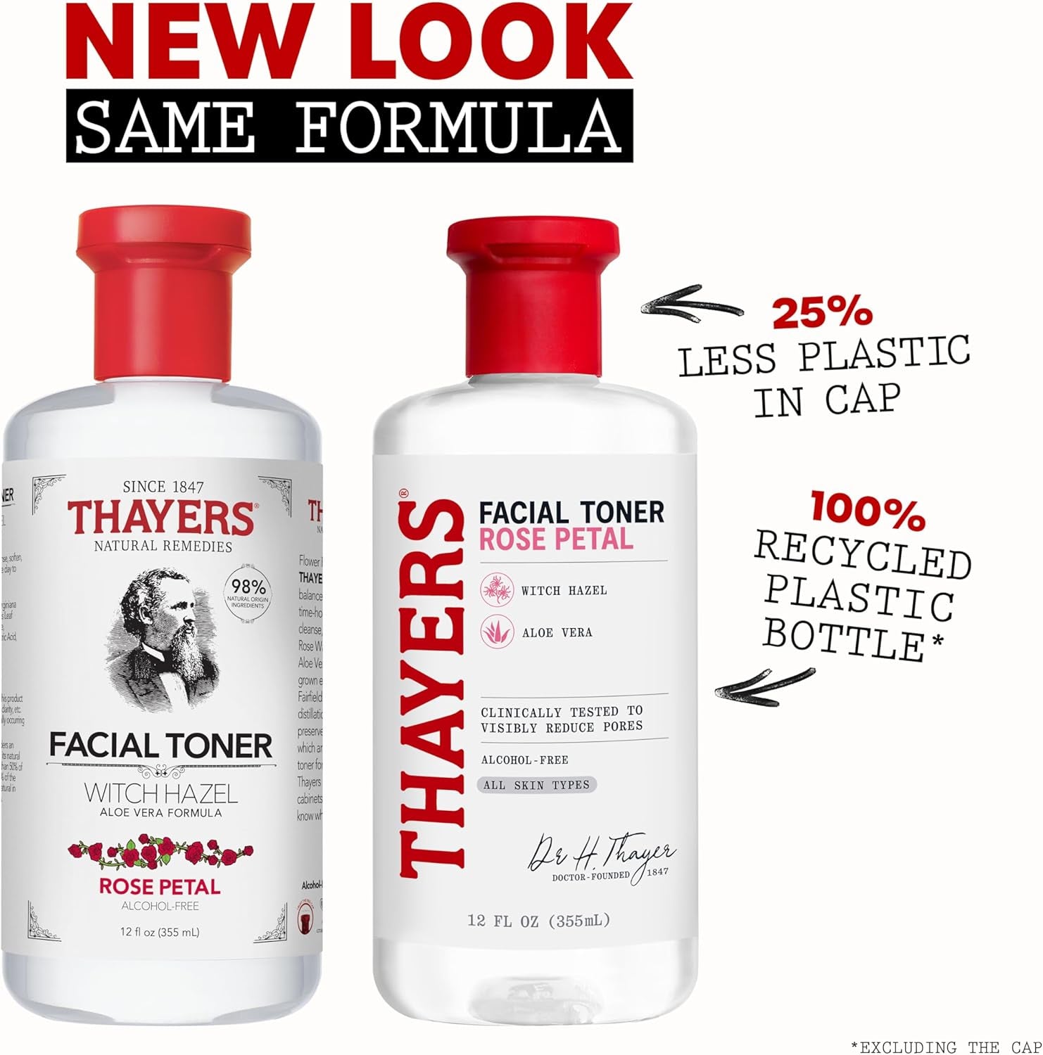 Thayers Lotion Tonique Douce - Pétale De Rose, Hamamélis & Aloe Vera Bio - Hydratation & Pores Resserrés - Sans Cruauté Animale - Sans Alcool - Vegan - 98% D'Ingrédients Naturels - 355 Ml