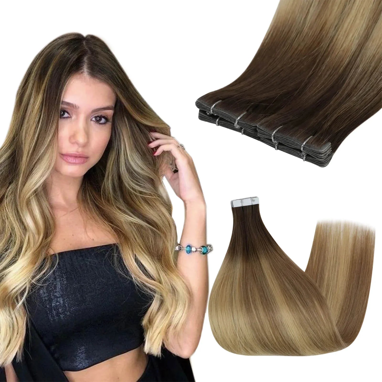 Invisible Injection Tape in Hair Extension Real Human Hair Brazilian Virgin Seamless High Quality Injected Hair Extension