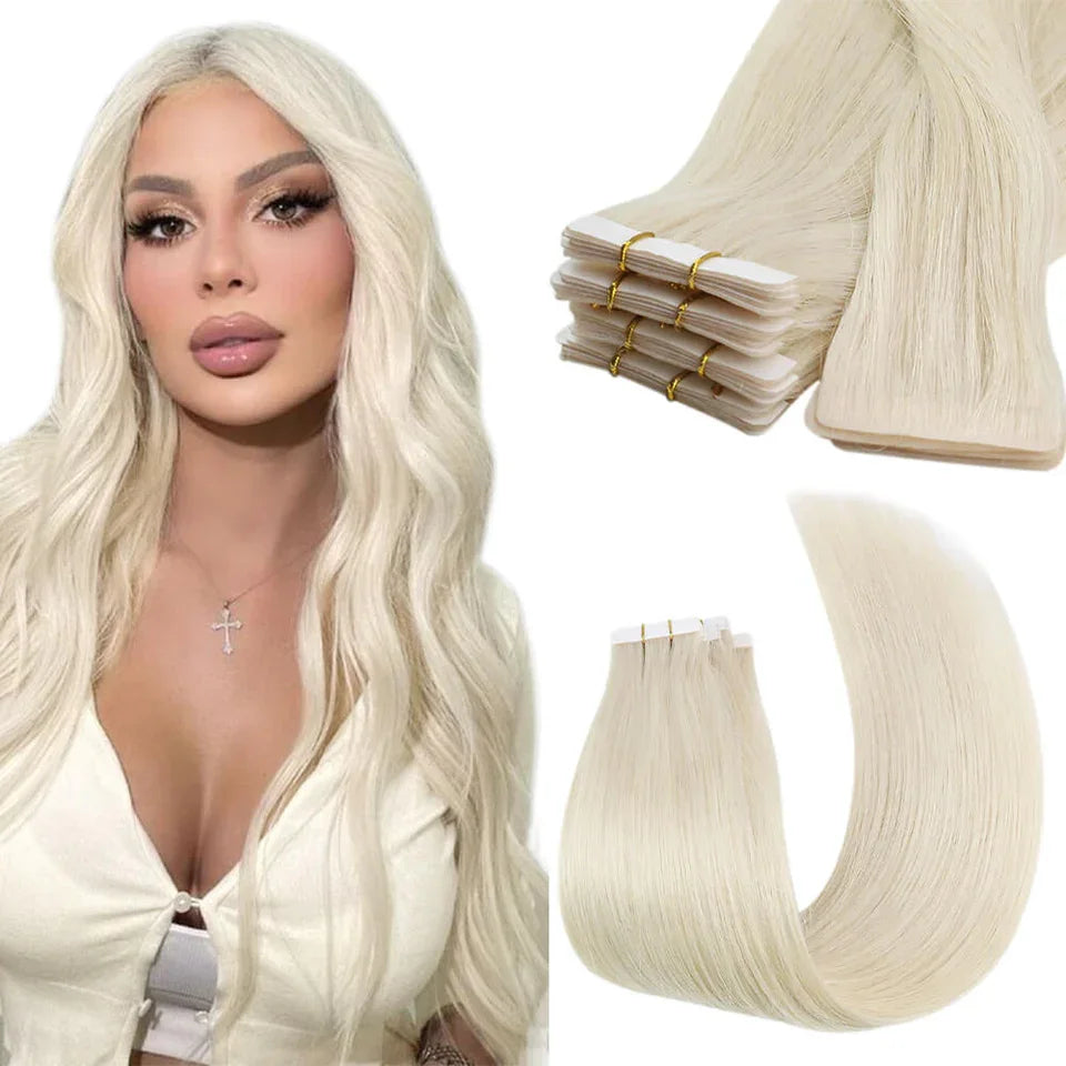 Invisible Injection Tape in Hair Extension Real Human Hair Brazilian Virgin Seamless High Quality Injected Hair Extension