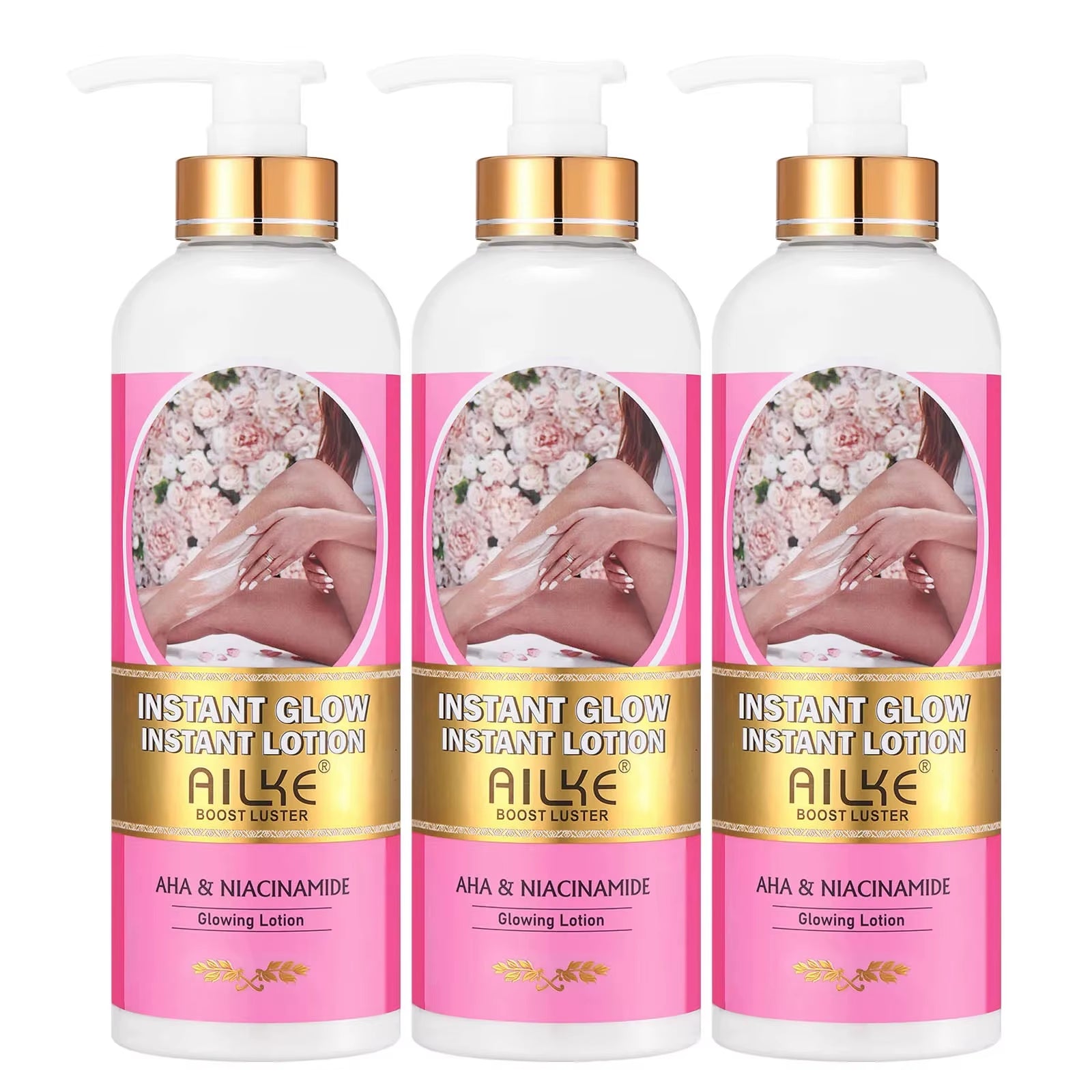 Natural Skin Brightening Set, Clean Darkness, Acne, Stains, Moisturize, Lightening, Smooth, Improve Rough and Dry Skin