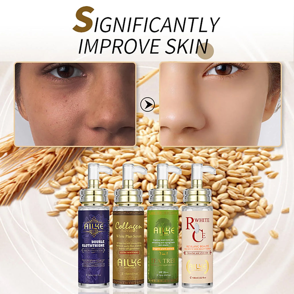 Hydrating & Brightening Serum for Dark Spots, Fine Lines and Wrinkles, with Collagen, Glutathione, for Face and Body Use