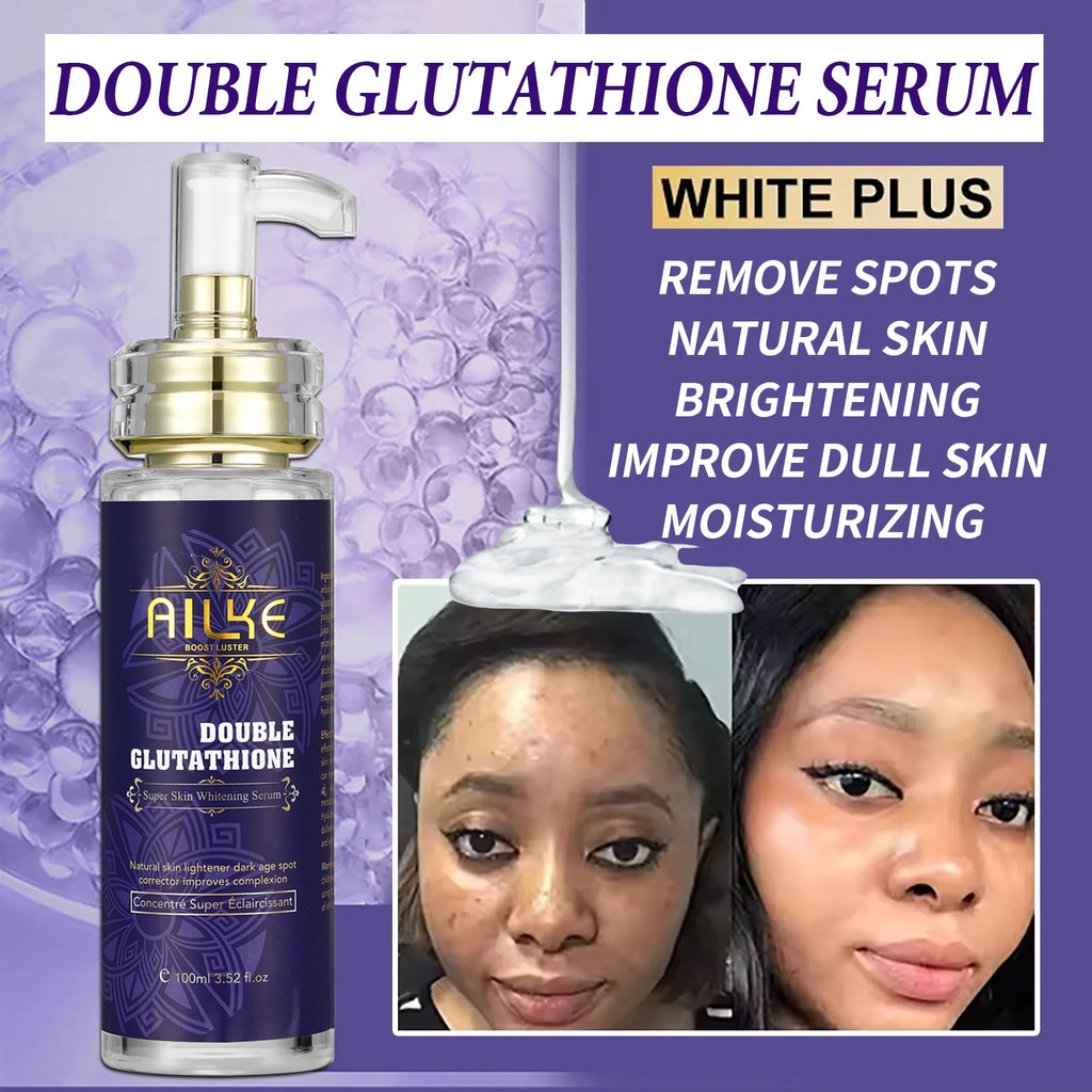 Hydrating & Brightening Serum for Dark Spots, Fine Lines and Wrinkles, with Collagen, Glutathione, for Face and Body Use
