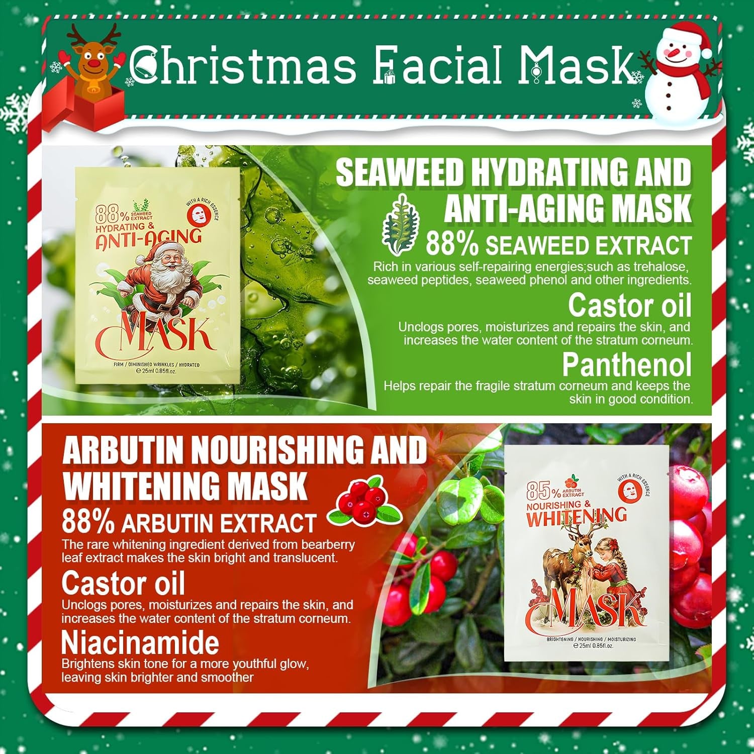 Masque Hydratant Visage, 10 Pièces Masque Au Collagene Visage Coréen, Masque Visage Femme, Hydratant, Cadeau Pour Les Amis Et La Famille (B)