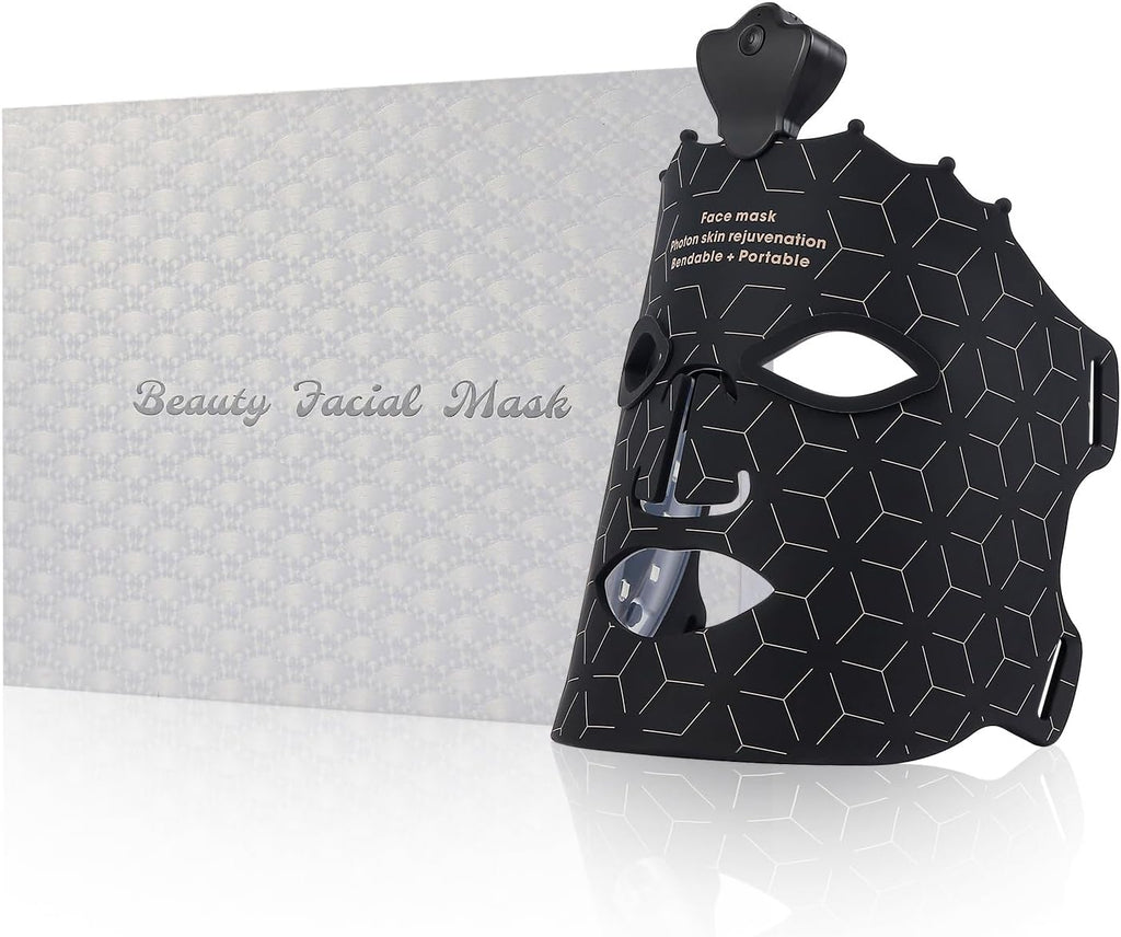 Masque Facial LED Luminothérapie Sans Fil Thérapie Par Lumière Rouge Pour Le Visage Masque De Luminothérapie En Silicone Souple Pour L'Acné, Les Rides Et Le Rajeunissement De La Peau 7 Modes