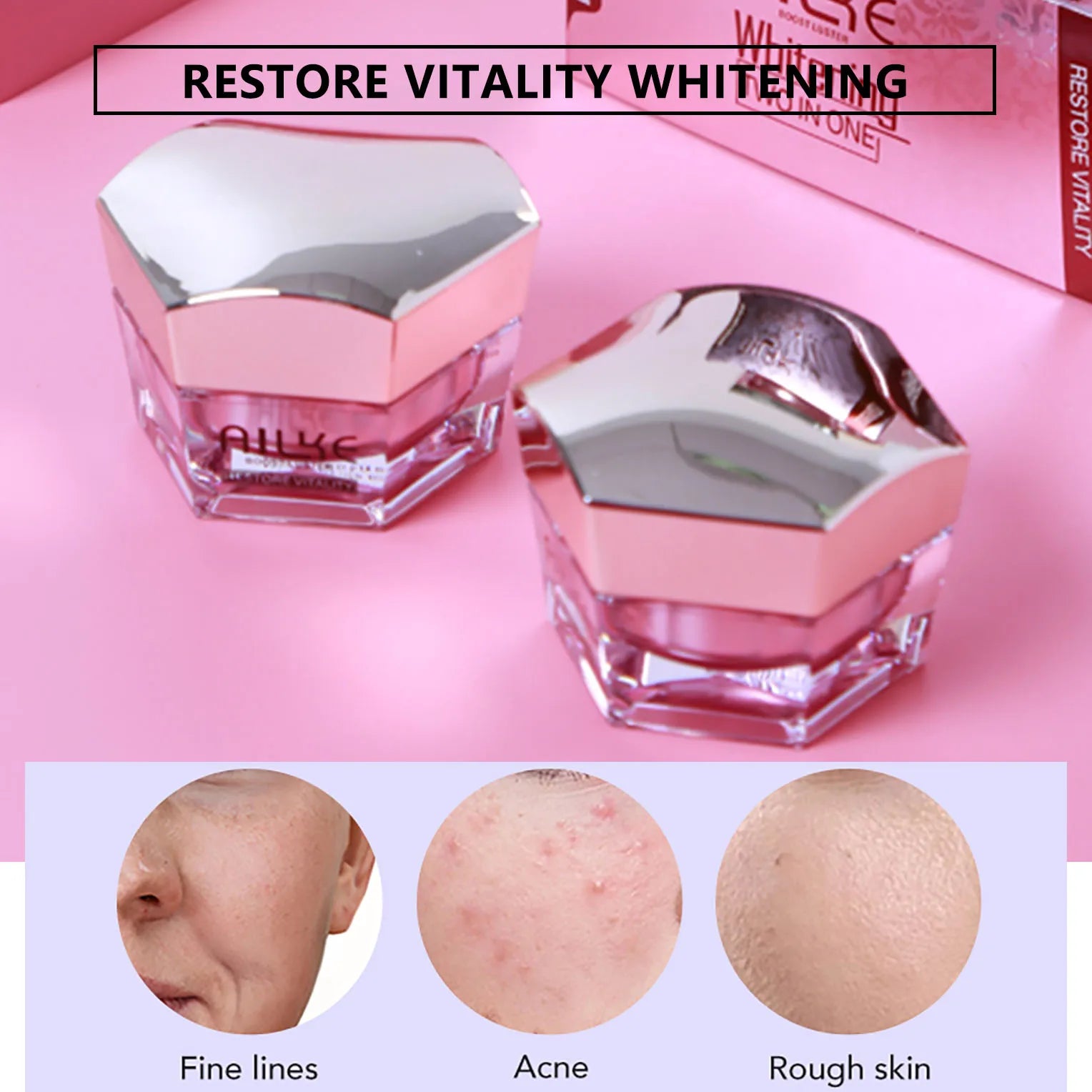 Lightenin Anti-Wrinkle Face Cream with Collagen, Hyaluronic Acid, Whitening Skin Care Women Facial Moisturizer Set
