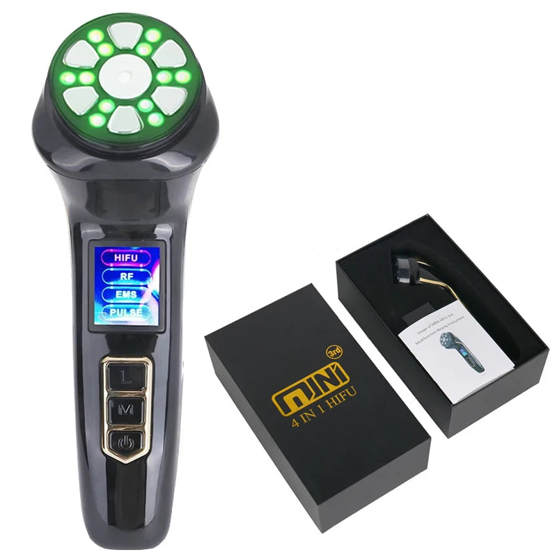 Mini HIFU 3Rd Generation Original EMS RF plus Ultrasonic Rejuvenation Tighten Lifting Therapy Skin Facial Care LED anti Wrinkle