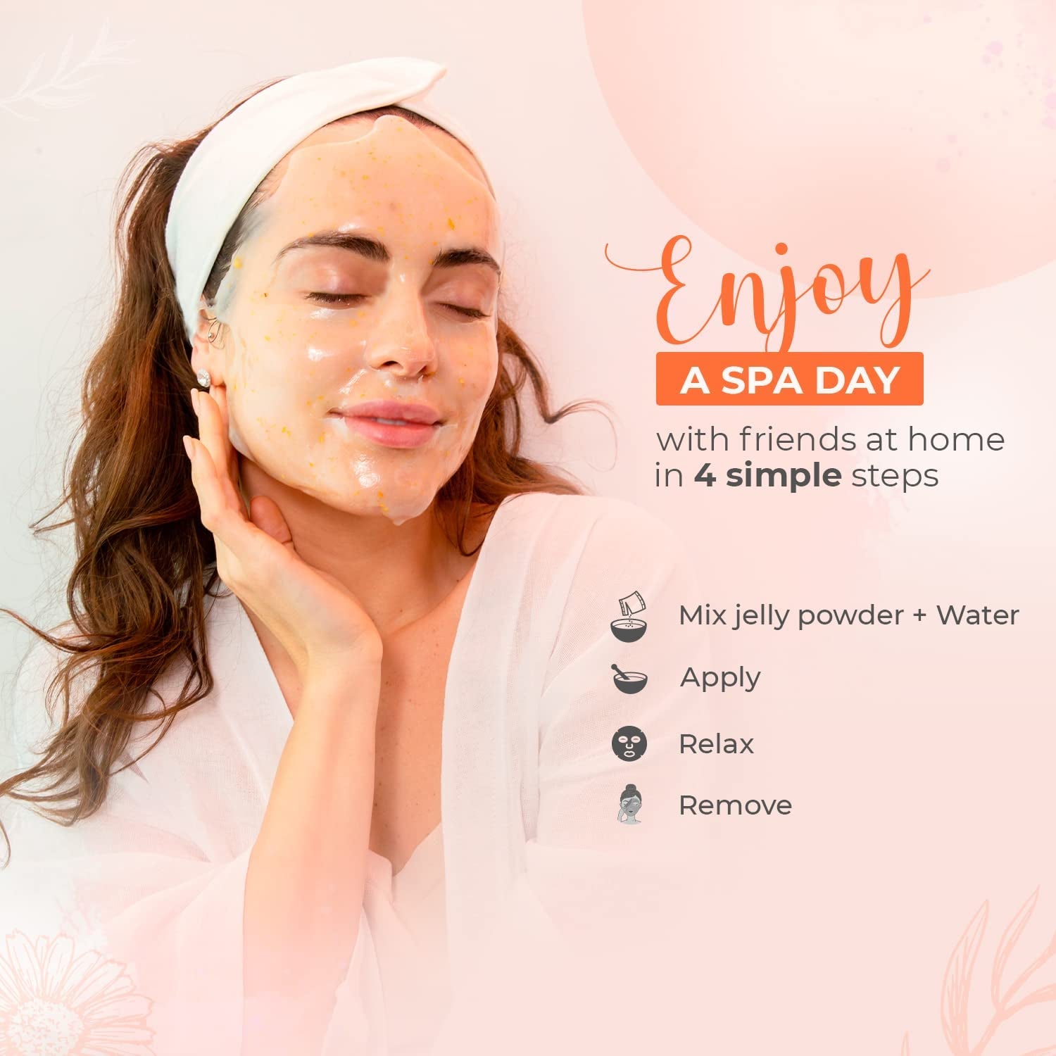 Jelly Mask Jar 24K Gold Mandelic AC Peel-Off Face Care Rubber Mask | 23 Fl Oz Skin Care Moisturizing Gel Mask Jar Spa Set