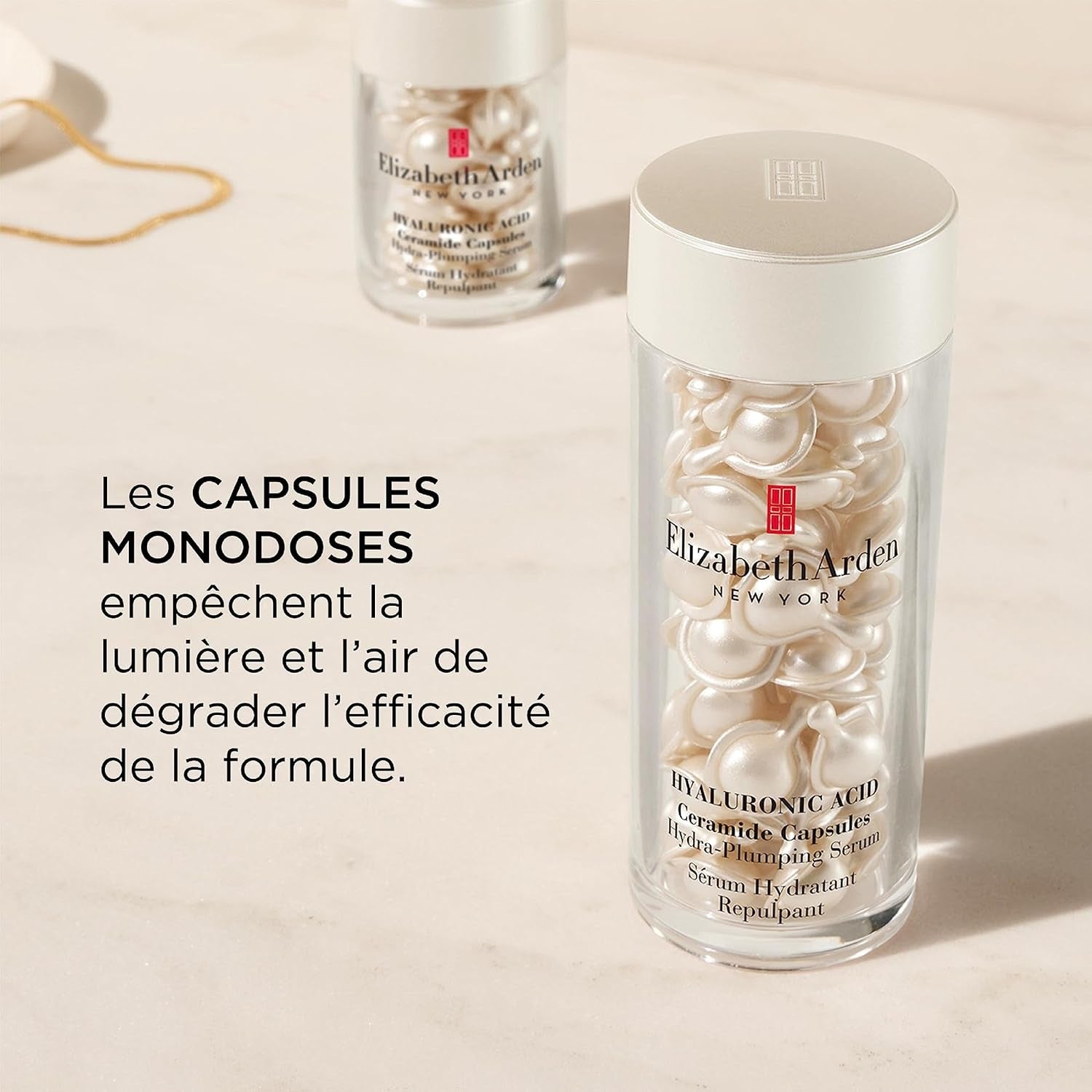 - Hyaluronic Acid Ceramide Capsules - Soin Skincare Anti-Âge - Sérum Pour Le Visage Hydratant & Repulpant - Repulpe, Lisse Et Assouplit La Peau