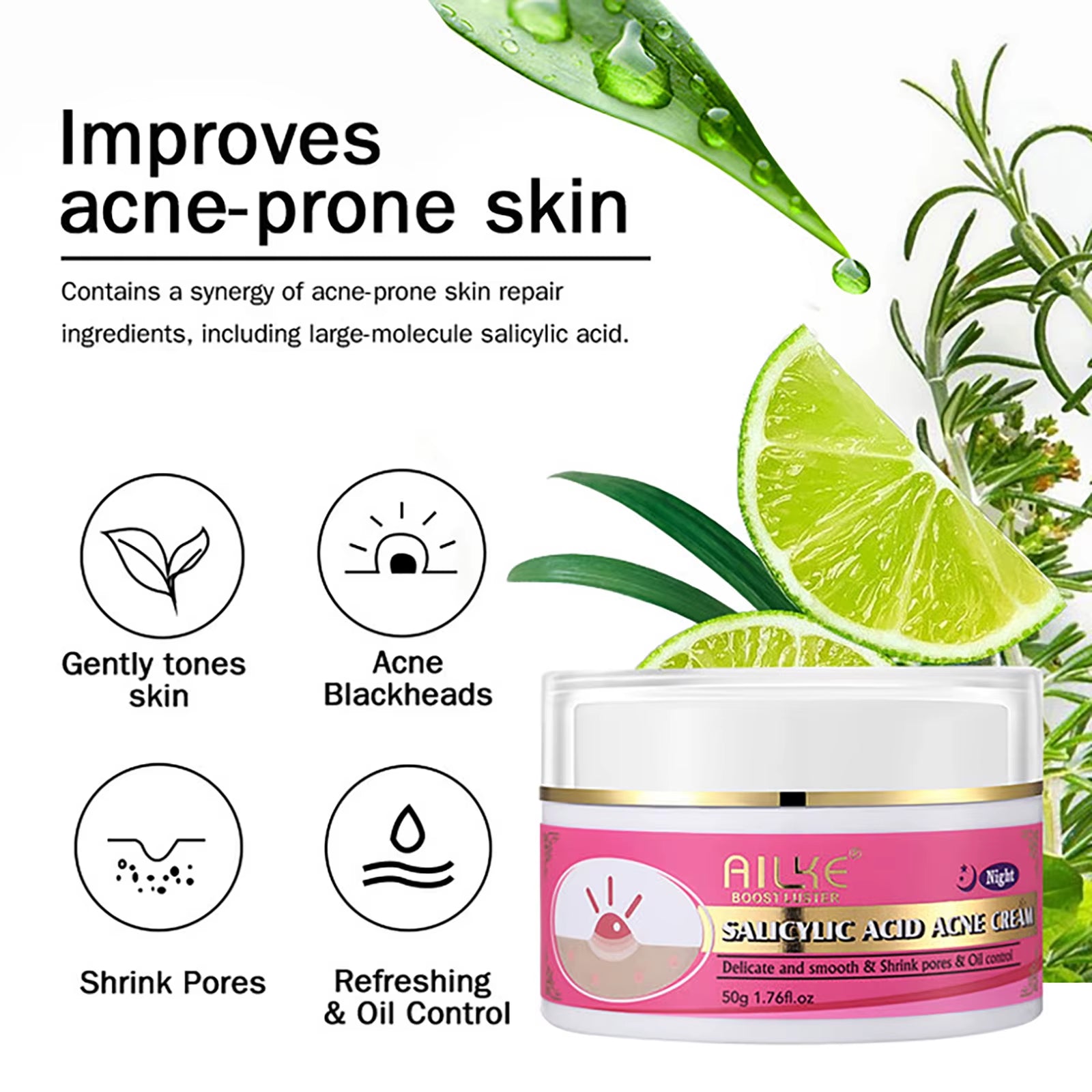 Natural Skin Brightening Set, Clean Darkness, Acne, Stains, Moisturize, Lightening, Smooth, Improve Rough and Dry Skin