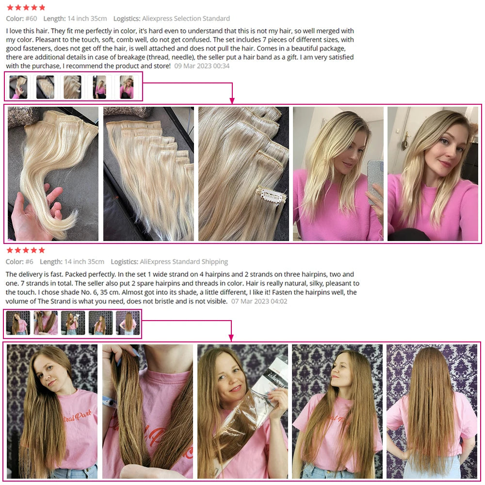 14"-22" Clip in Human Hair Extensions Brazilian Remy Natural Clip Human Hair Extension Real Natural Clip on 70G-100G