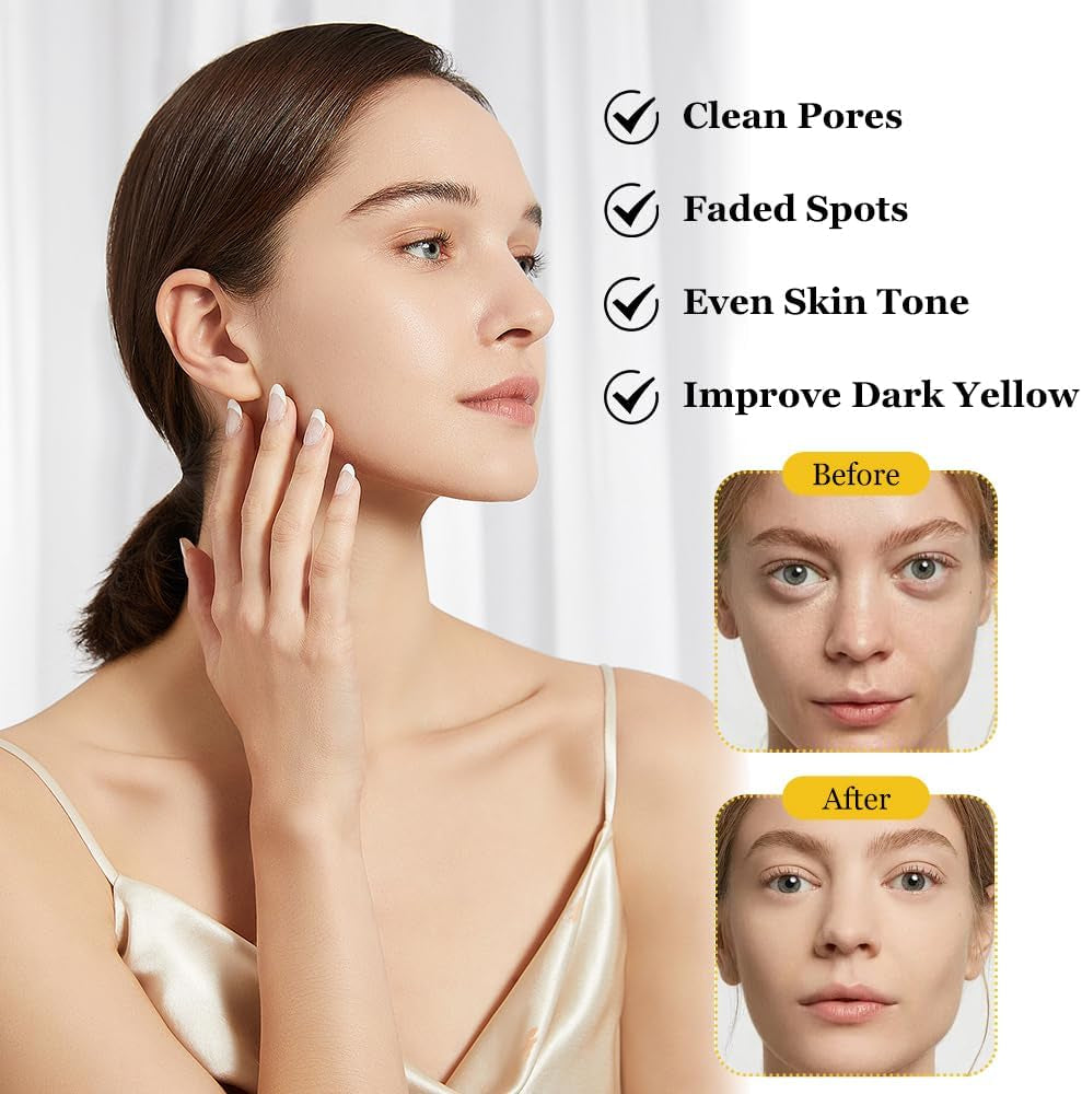 Gold Foil Peel-Off Mask, Gold Foil Tear-Off Mask, Gold Foil Tear off Mask, Gold Peel off Mask, Golden Peel off Mask (2 Pcs) (B)