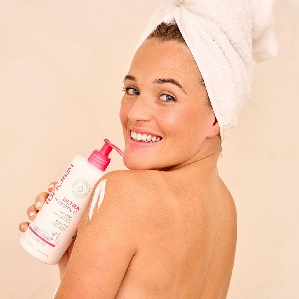 - Ultra Hydratant Lait Corps - Hydrate 48H, Relipide, Protège La Peau - Texture Onctueuse, Odeur Délicate - Crème Hydratante Pour Peaux Sensibles - Fabrication Française - 500 Ml