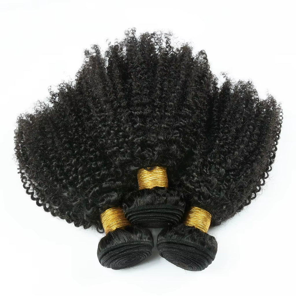 Afro Kinky Curly Bundles Deal Brazilian Afro Kinky Human Hair Weaving 3C/4A Hair Extensions Spot Goods Afro Hair Weave for Women