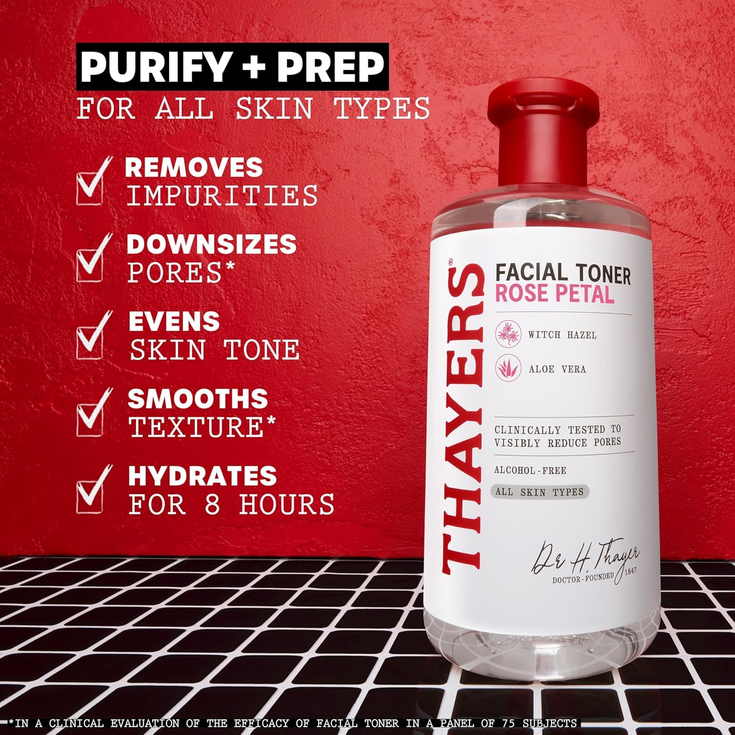 Thayers Lotion Tonique Douce - Pétale De Rose, Hamamélis & Aloe Vera Bio - Hydratation & Pores Resserrés - Sans Cruauté Animale - Sans Alcool - Vegan - 98% D'Ingrédients Naturels - 355 Ml