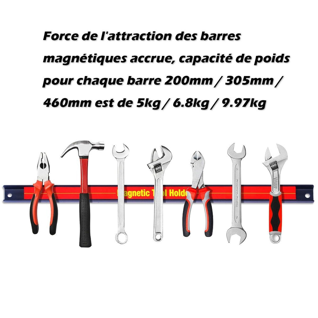Porte-Outil Magnétique 8" 12" 18" 60Cm Multi-Longueurs Au Choix Rail Mural Titulaire Pour Garage