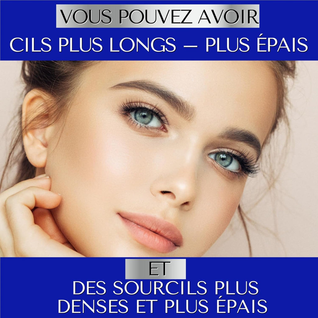 SERUM CILS CROISSANCE 3Ml + SERUM SOURCILS POUSSE 5Ml – Duo Sérum Naturel Croissance E Pour Regard Intense – Longueur Des Cils Et Densité Des Sourcils – Femmes Et Hommes –