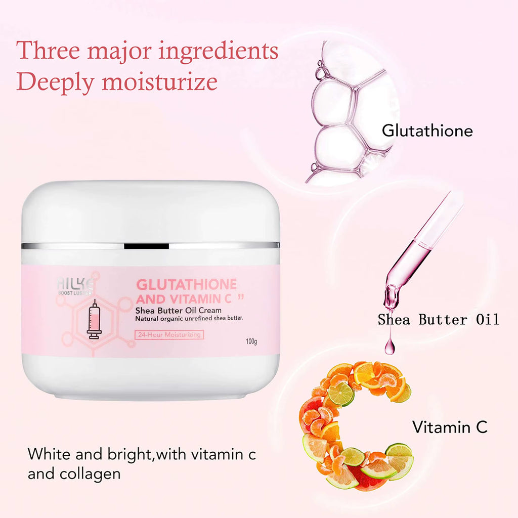 Whitening and Lightening Cream, Suitable for Face and Body , Shea Butter Oil Natural Intense Hydrating Repair Cracked Skin