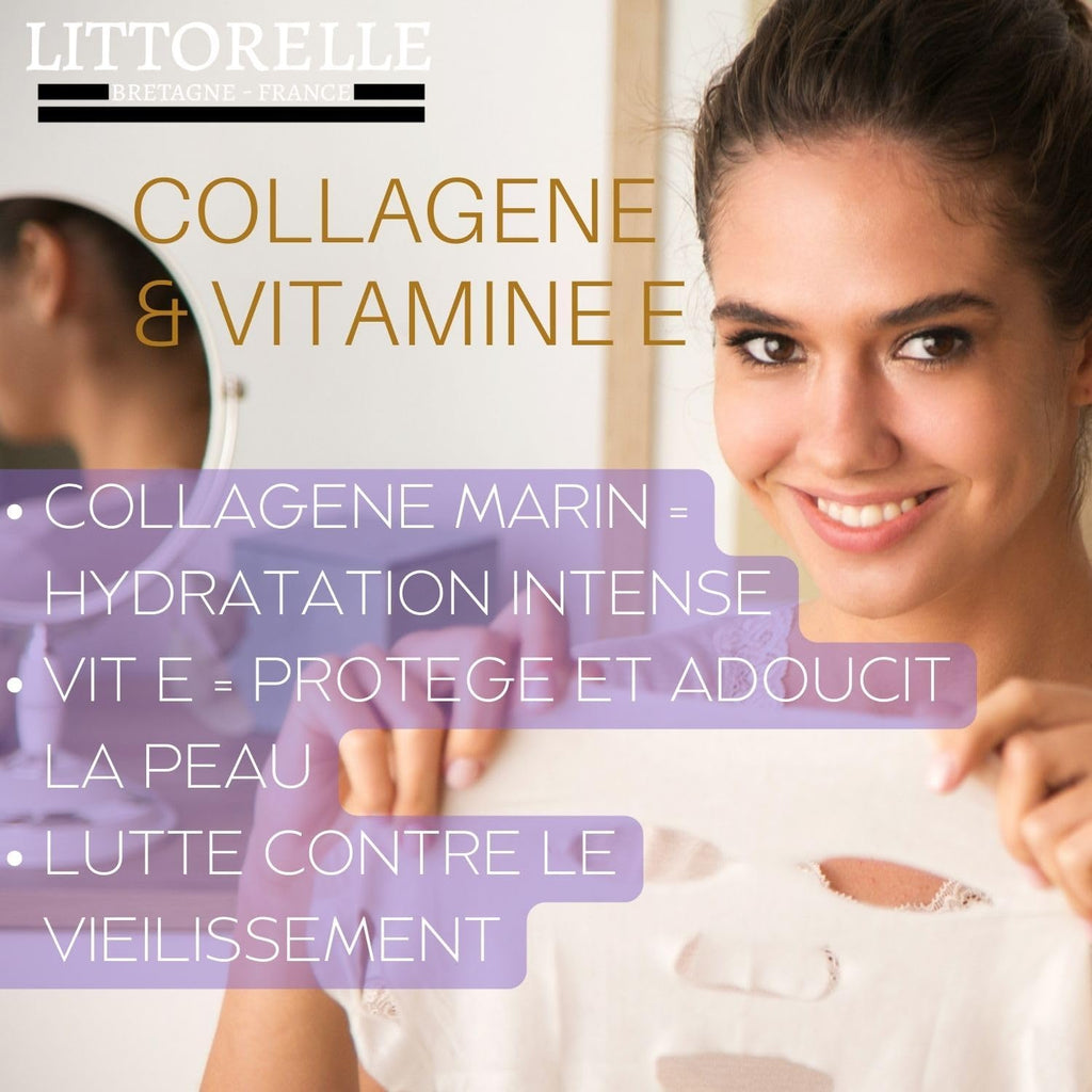 Masque Visage N°6 Sérum Hydratant Au Collagène Et Vitamine E – Made in France – Anti-Age Et Hydratant – Soin Anti-Rides – Masque Tissu Tous Types De Peaux
