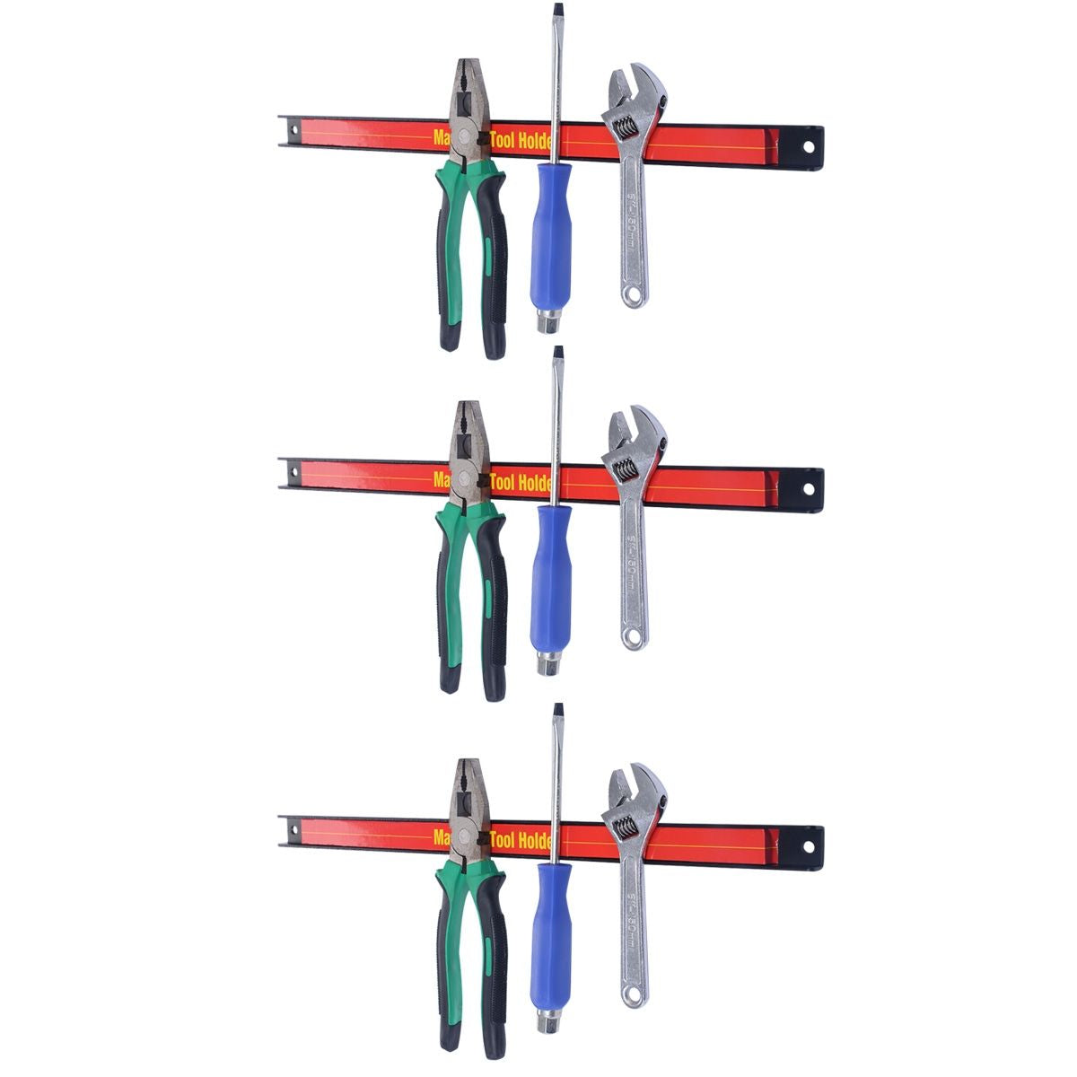 Porte-Outil Magnétique 8" 12" 18" 60Cm Multi-Longueurs Au Choix Rail Mural Titulaire Pour Garage