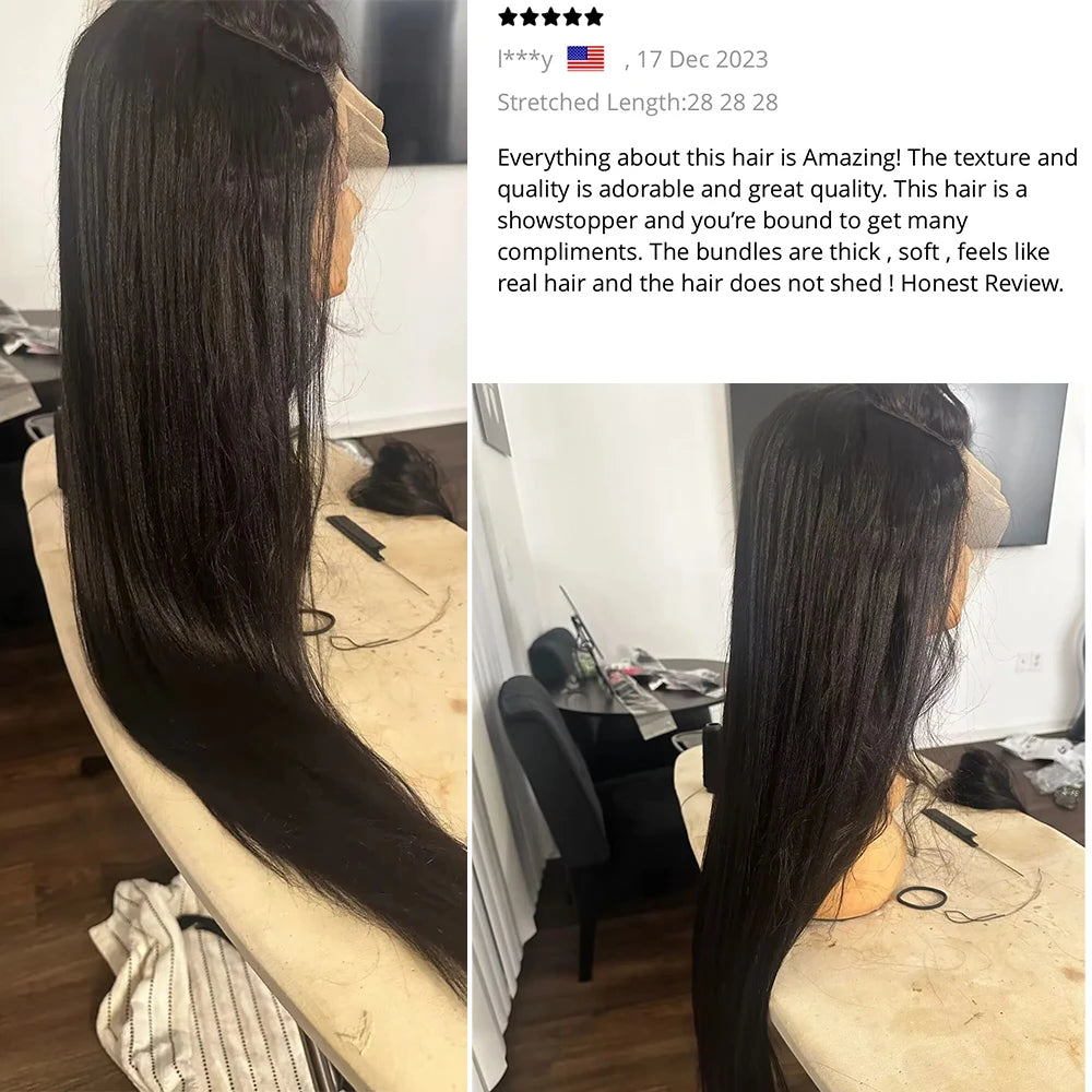 Light Yaki Straight Hair Bundles 3/4 Pieces Kinky Straight Human Hair Bundles 8-30 Inch Remy Human Hair Extensions for Women