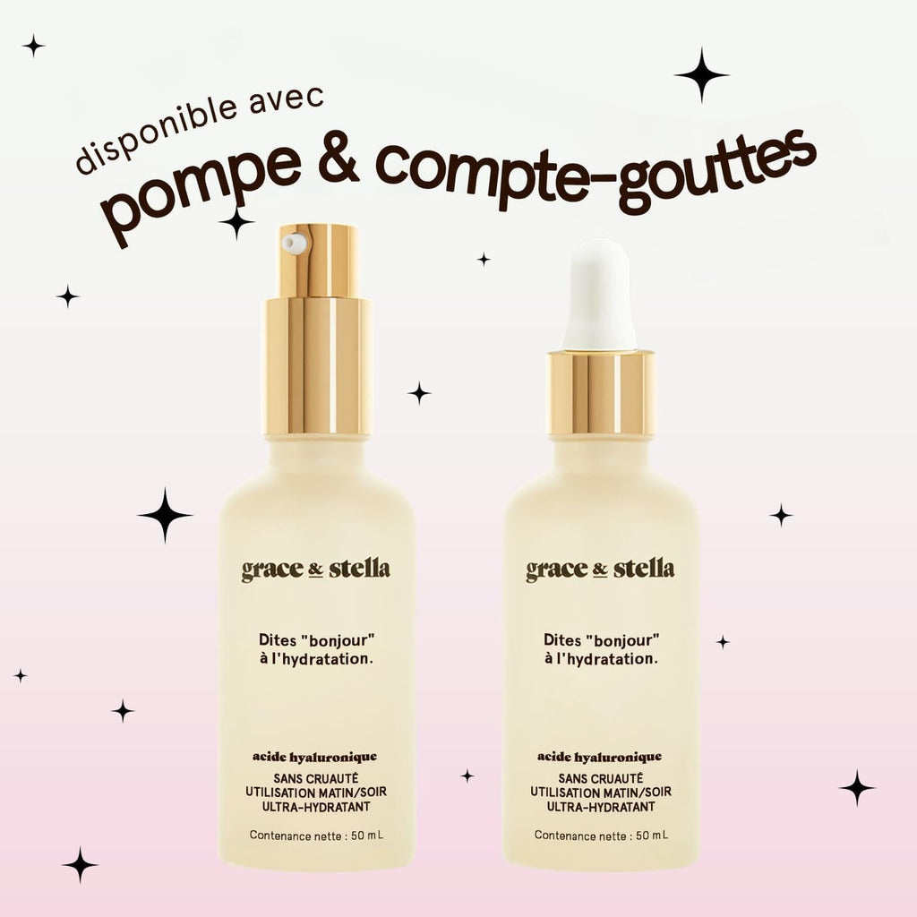 - Serum Acide Hyaluronique Visage Primé Avec Pompe - Vegan - Serum Visage anti Ride Homme Femme - Hydrate, Élimine Ridules, Booste Le Collagène - Soins Pour Le Visage [50 Ml]