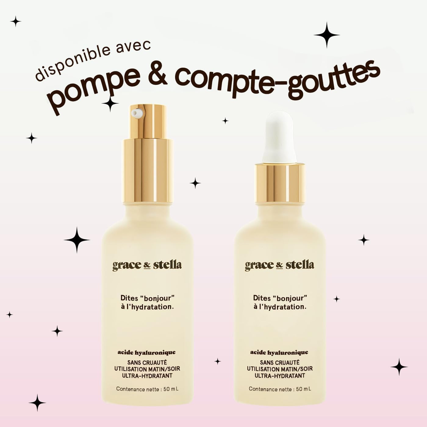 - Serum Acide Hyaluronique Visage Primé Avec Pompe - Vegan - Serum Visage anti Ride Homme Femme - Hydrate, Élimine Ridules, Booste Le Collagène - Soins Pour Le Visage [50 Ml]