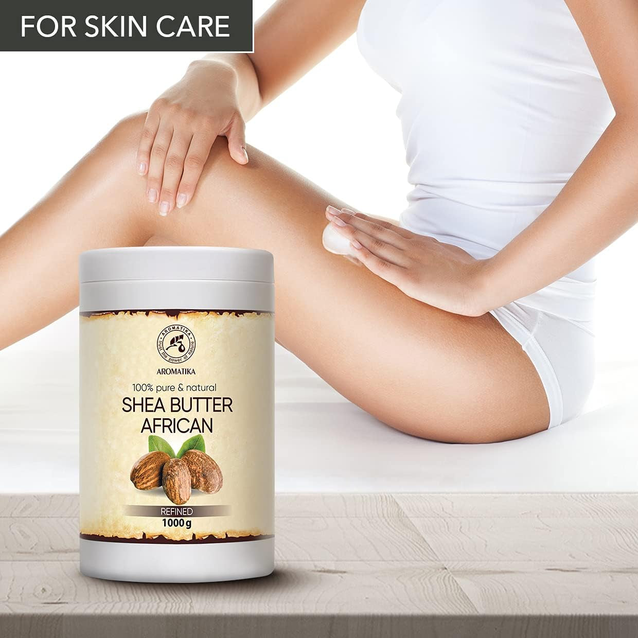 Beurre De Karité 1000G - Butyrospermum Parkii - Naturel - Raffiné - Huile Pour Corps - Cheveux - Peau - Ongles - Soins Du Visage