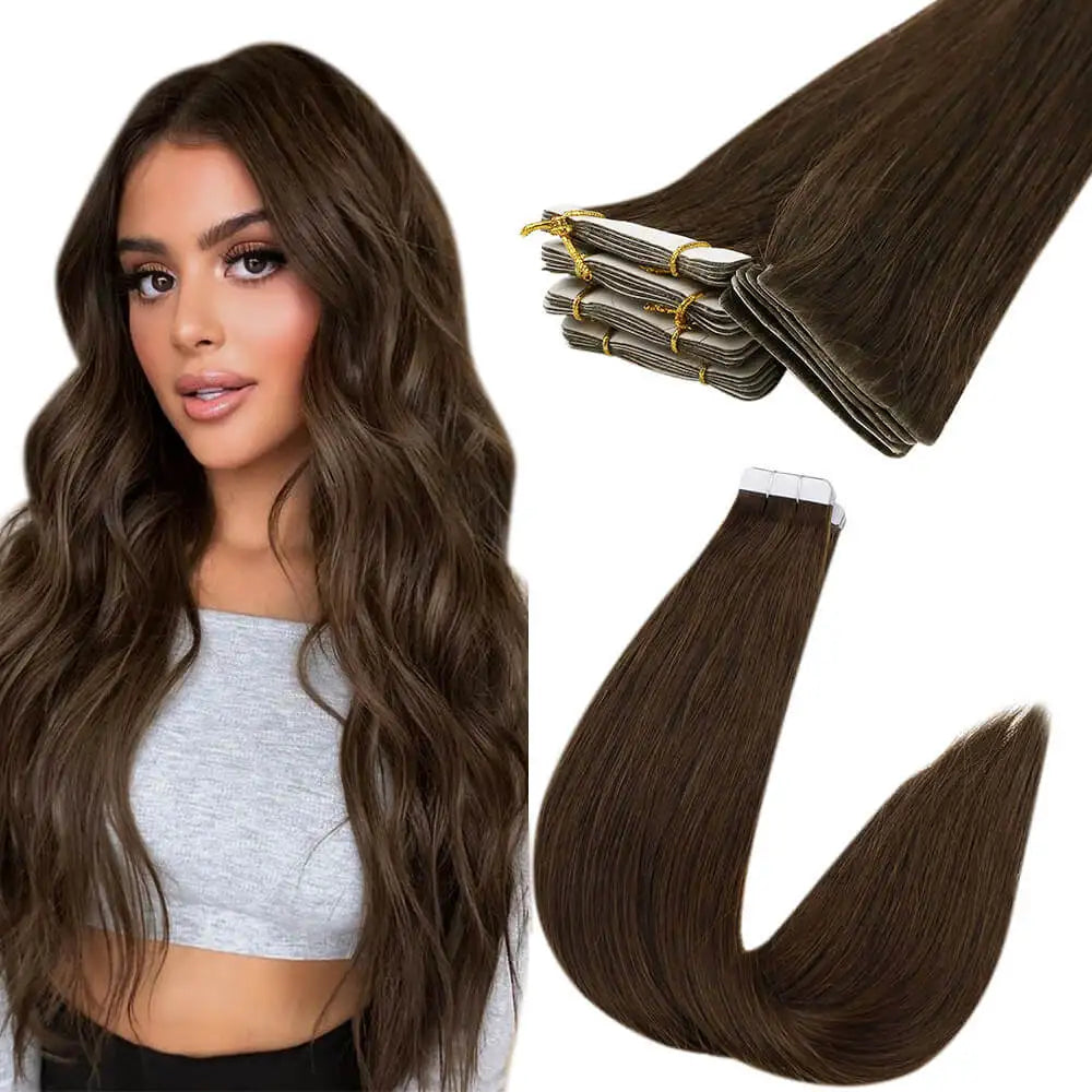 Invisible Injection Tape in Hair Extension Real Human Hair Brazilian Virgin Seamless High Quality Injected Hair Extension