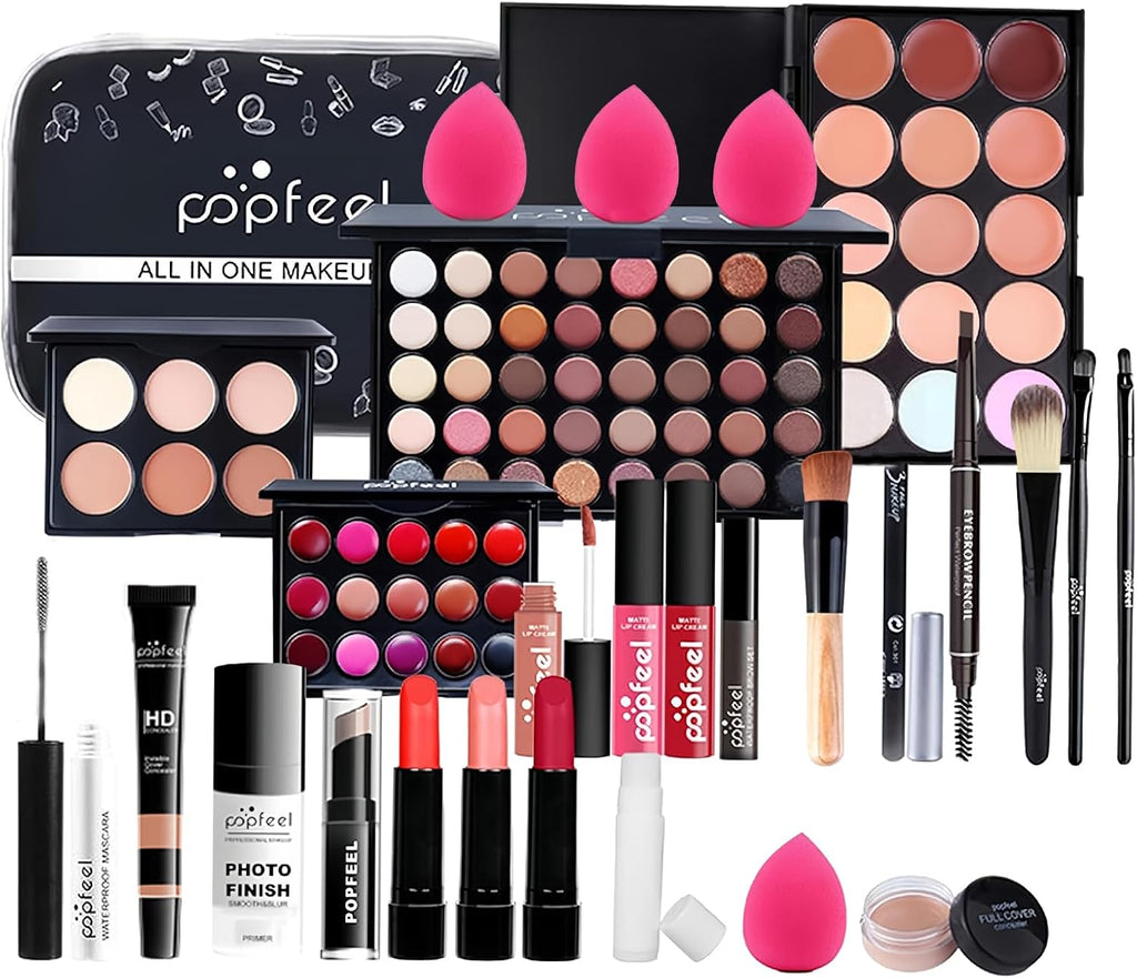 Ensemble Cadeau De Maquillage Tout En Un, 30 Pièces Coffret De Cosmetic Makeup Set Avec Fard À Paupières Palette Brillant Lèvres, Complet Maquillage Démarrage Kit Pour Femmes Filles Cosmétique