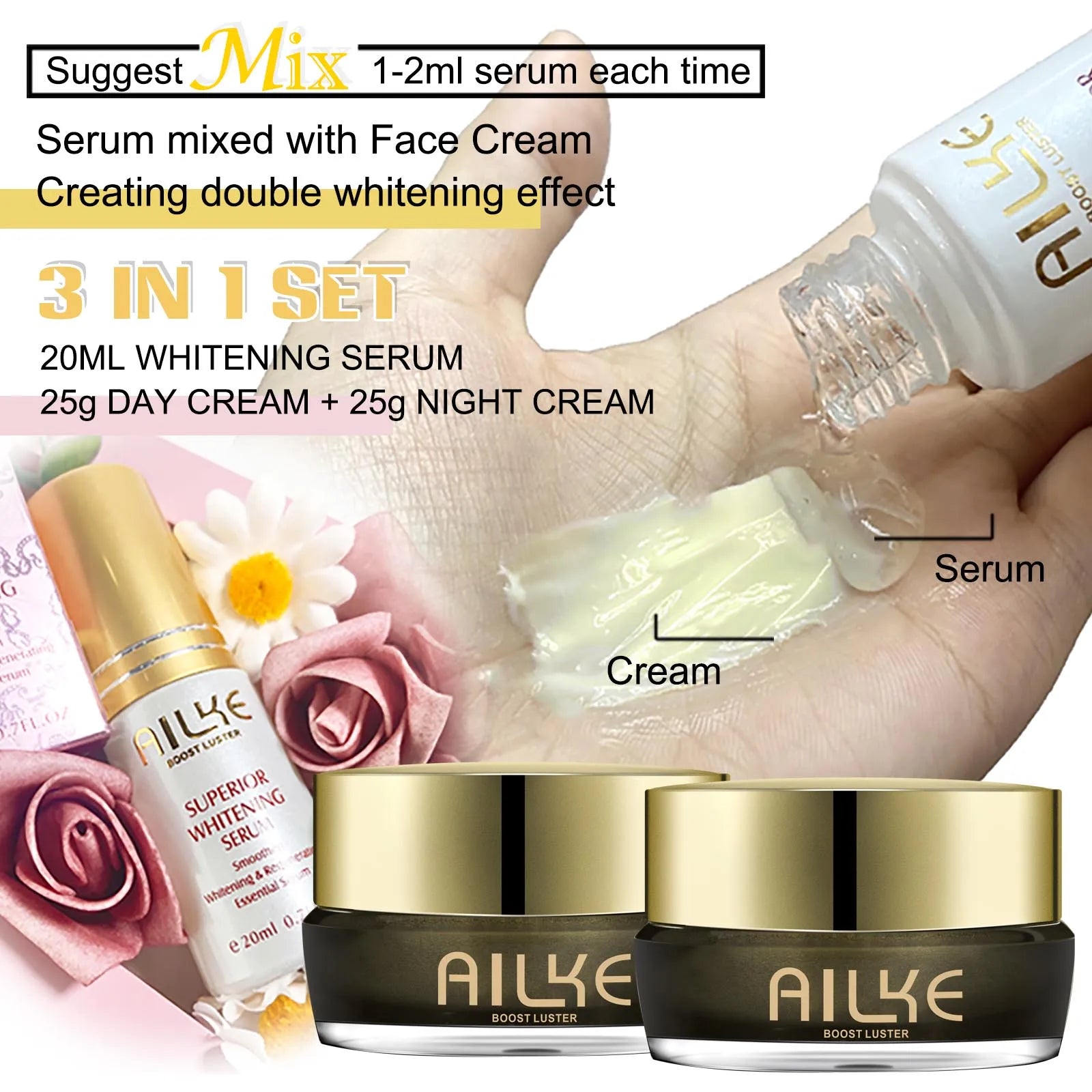 Whitening Face Cream, Reduce Dark Spots, Sun Spots, Melanin, with Collagen, Glutathione, Even Skin Tone for All Skin Types