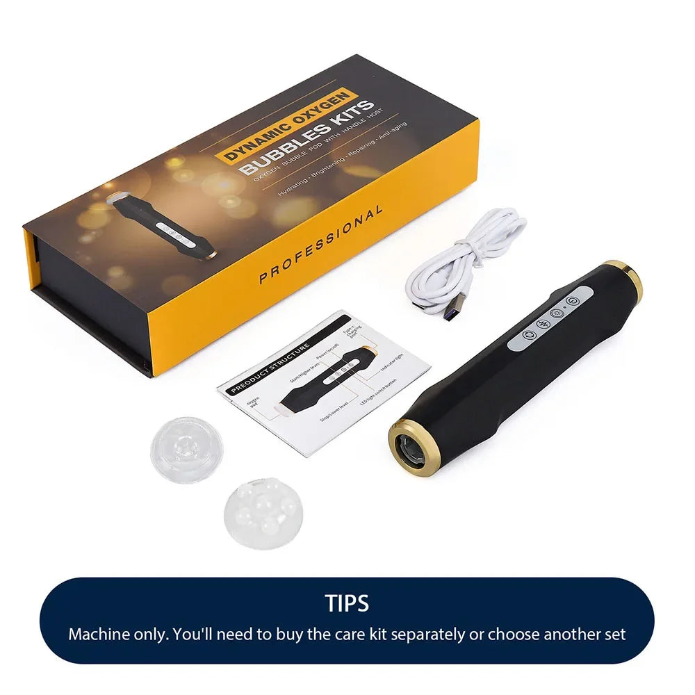 Portable CO2 Oxygen Bubble Pen Rechargeable Facial Cleaning Rejuvenation Serum Input Pen Anti-Aging Skin Care Beauty Device