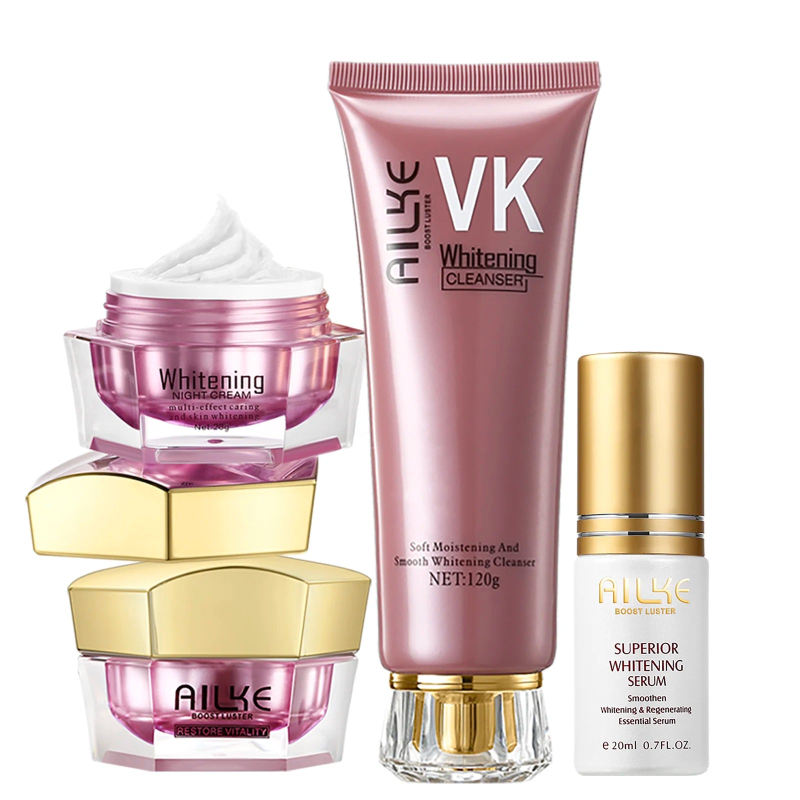 Lightenin Anti-Wrinkle Face Cream with Collagen, Hyaluronic Acid, Whitening Skin Care Women Facial Moisturizer Set