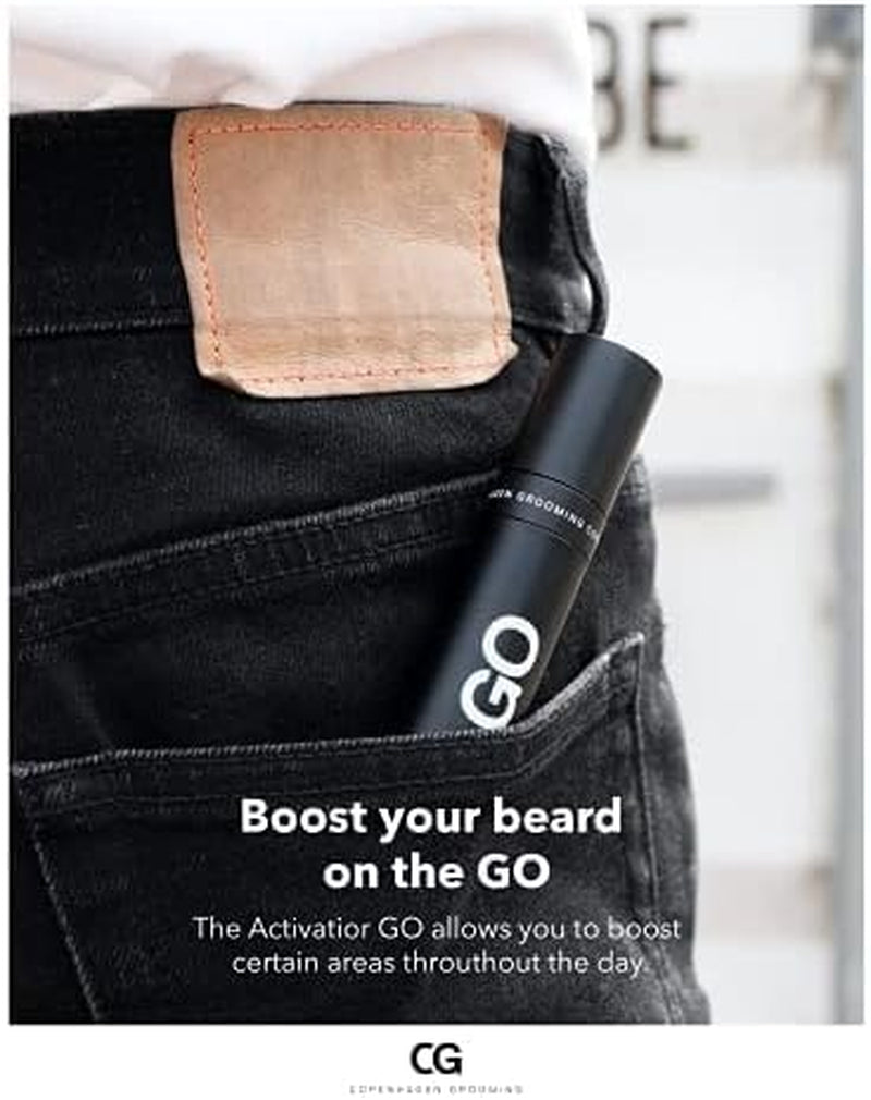Copenhagen Grooming Activator Go (10Ml) - Handy Beard Growth Serum - Natural Beard Growth Oil Serum - Effective Facial Hair Growth for Men - Practical Beard Grower Serum W/Biotin