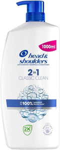 , Classic 2En1 Shampoing Et Après-Shampoing Antipelliculaire, Nettoie Et Hydrate Les Cheveux Et Le Cuir Chevelu, 1000 Ml