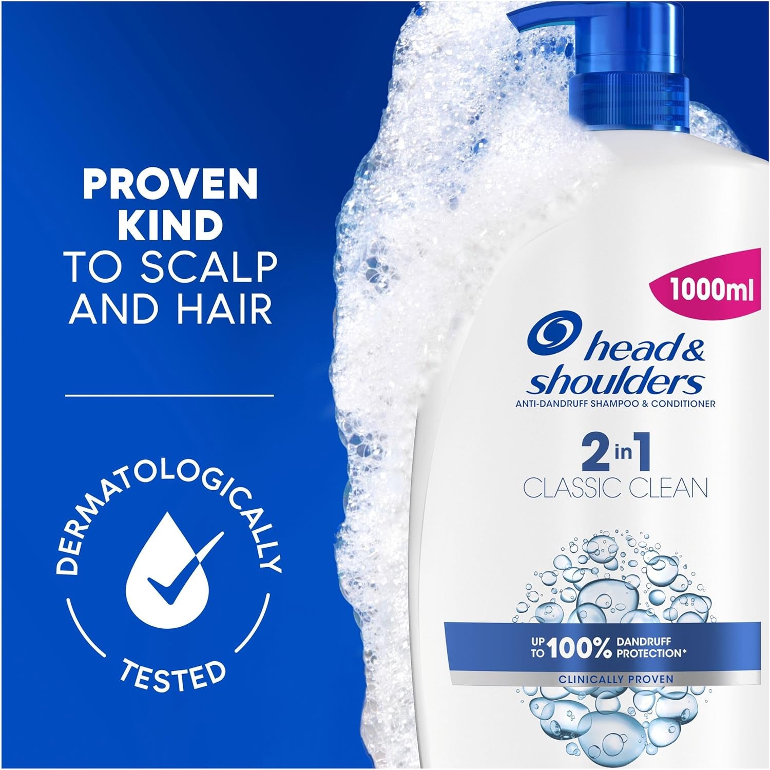, Classic 2En1 Shampoing Et Après-Shampoing Antipelliculaire, Nettoie Et Hydrate Les Cheveux Et Le Cuir Chevelu, 1000 Ml
