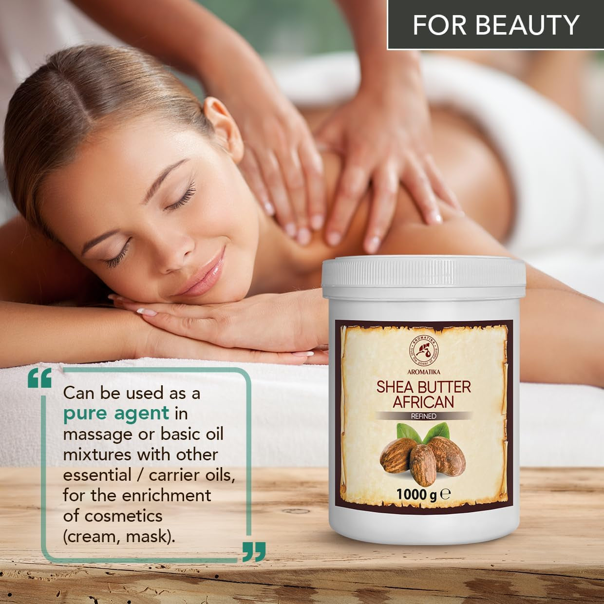 Beurre De Karité 1000G - Butyrospermum Parkii - Naturel - Raffiné - Huile Pour Corps - Cheveux - Peau - Ongles - Soins Du Visage