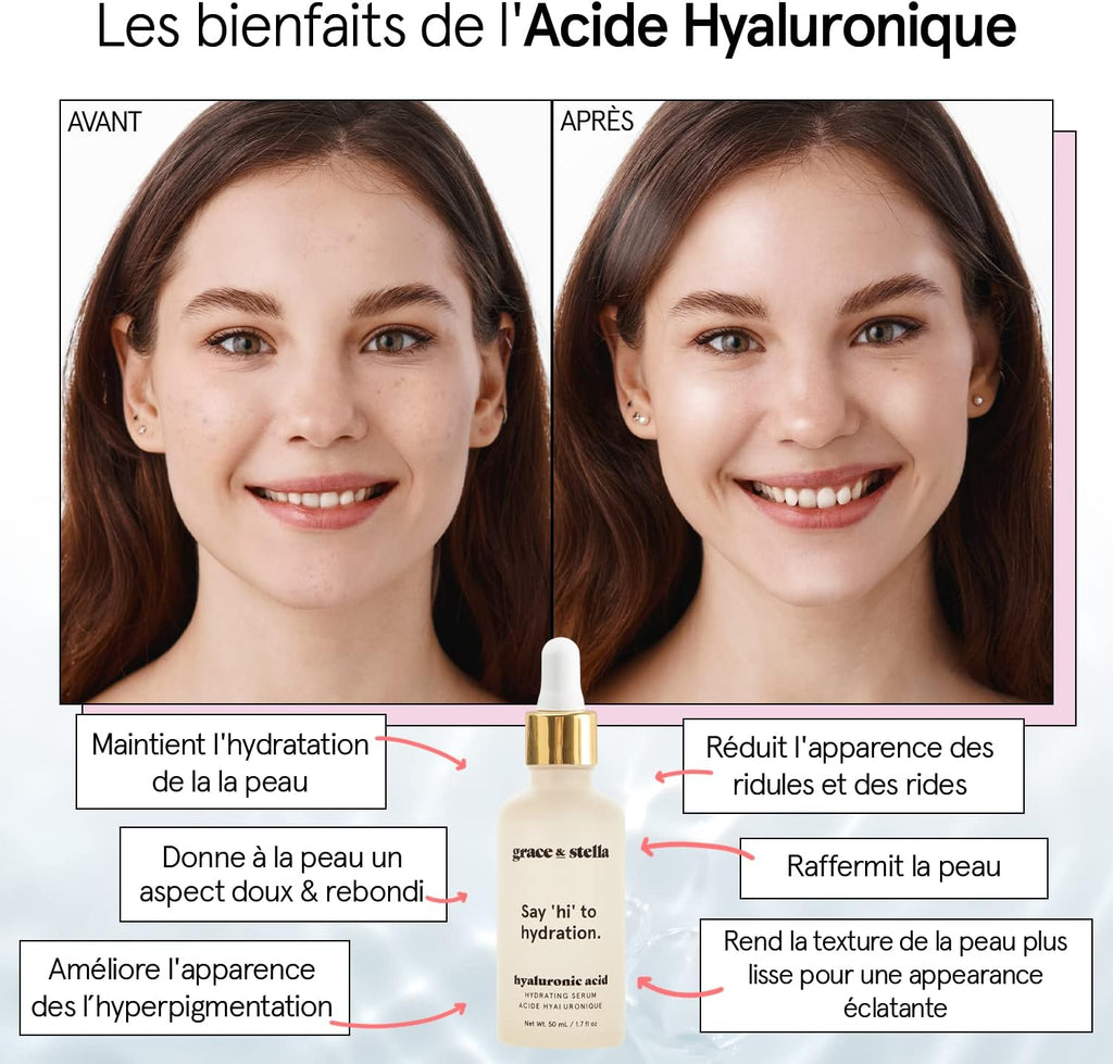 - Serum Acide Hyaluronique Visage Primé Avec Pompe - Vegan - Serum Visage anti Ride Homme Femme - Hydrate, Élimine Ridules, Booste Le Collagène - Soins Pour Le Visage [50 Ml]
