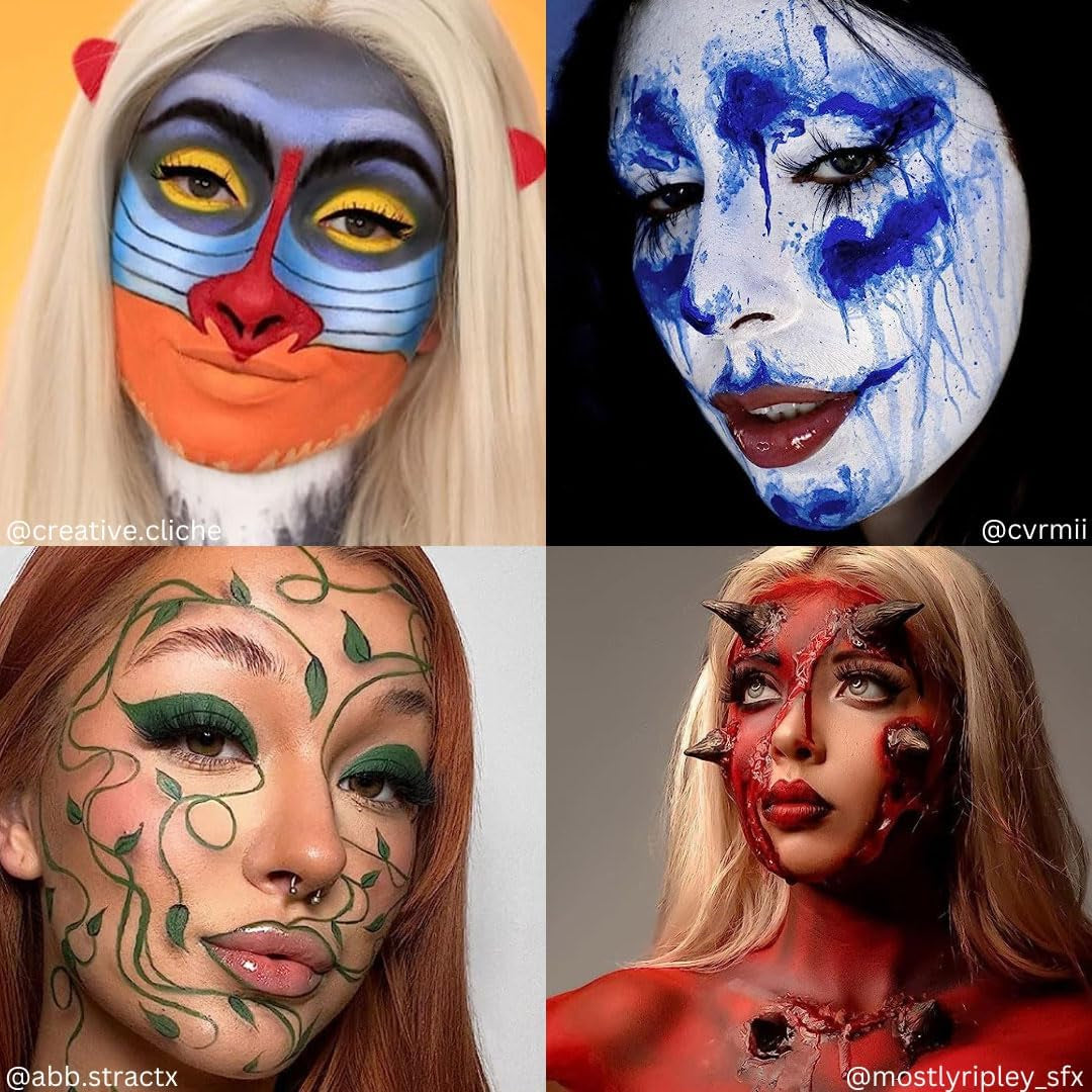 Paradise Makeup AQ - Palette De 8 Couleurs (Basic) | Palette De Peintures Corporelles Et Visage Magnétiques Rechargeables | Maquillage Professionnel Pour Costumes, SFX, Halloween Et Cosplay