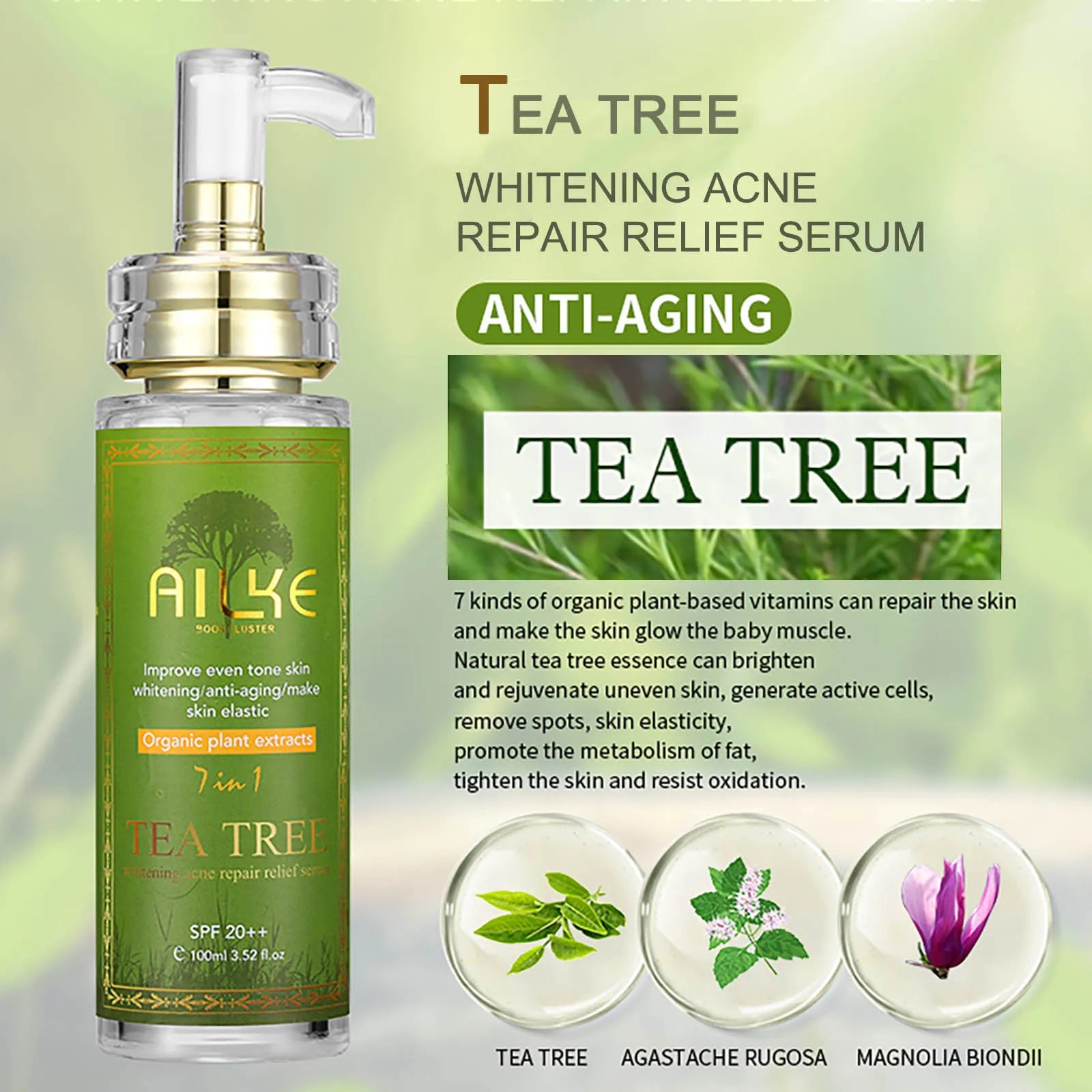 Hydrating & Brightening Serum for Dark Spots, Fine Lines and Wrinkles, with Collagen, Glutathione, for Face and Body Use
