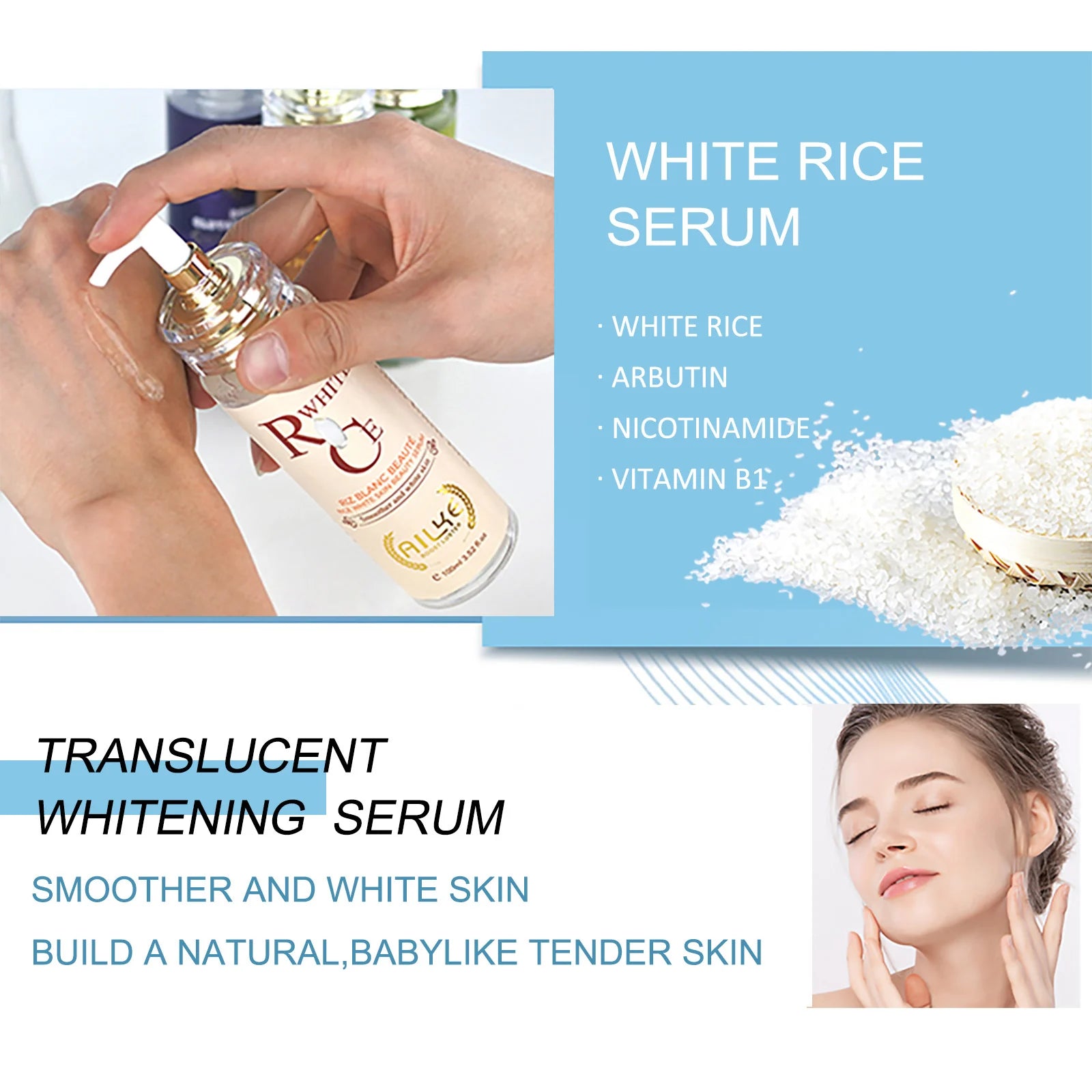 Hydrating & Brightening Serum for Dark Spots, Fine Lines and Wrinkles, with Collagen, Glutathione, for Face and Body Use