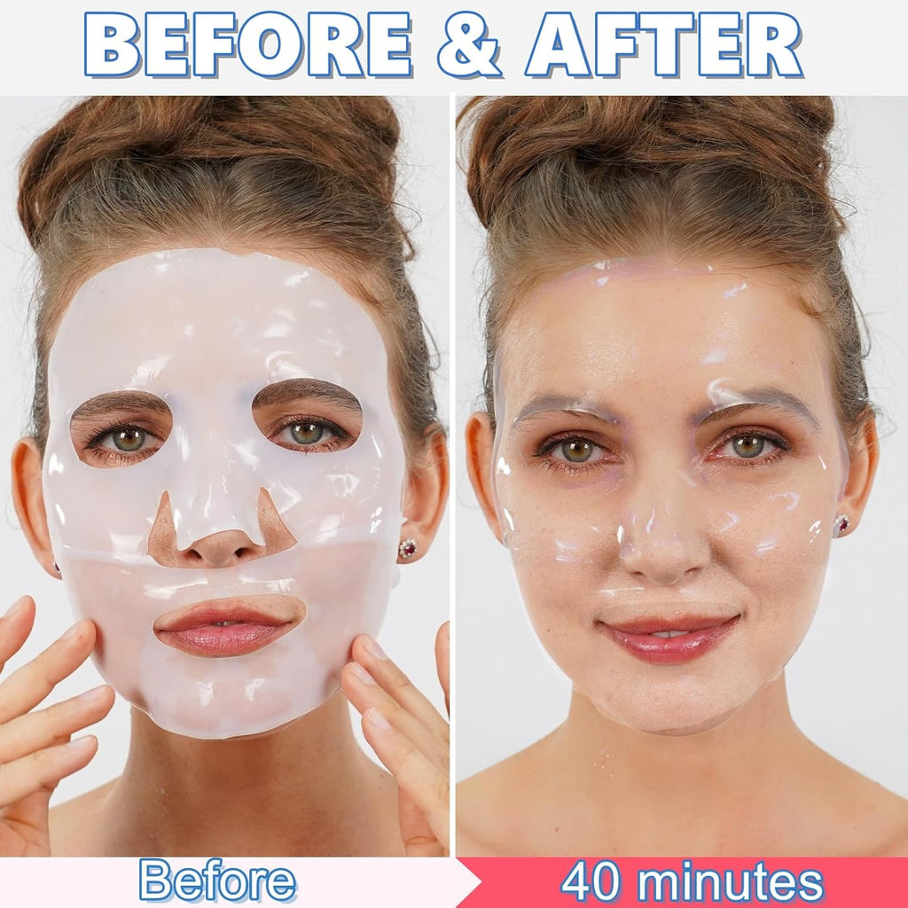 Masque Visage Bio-Collagène – Masque Hydratant Intense – Soin Anti-Âge – Masque Collagene Visage – Pour Une Peau Repulpée Et Éclatante