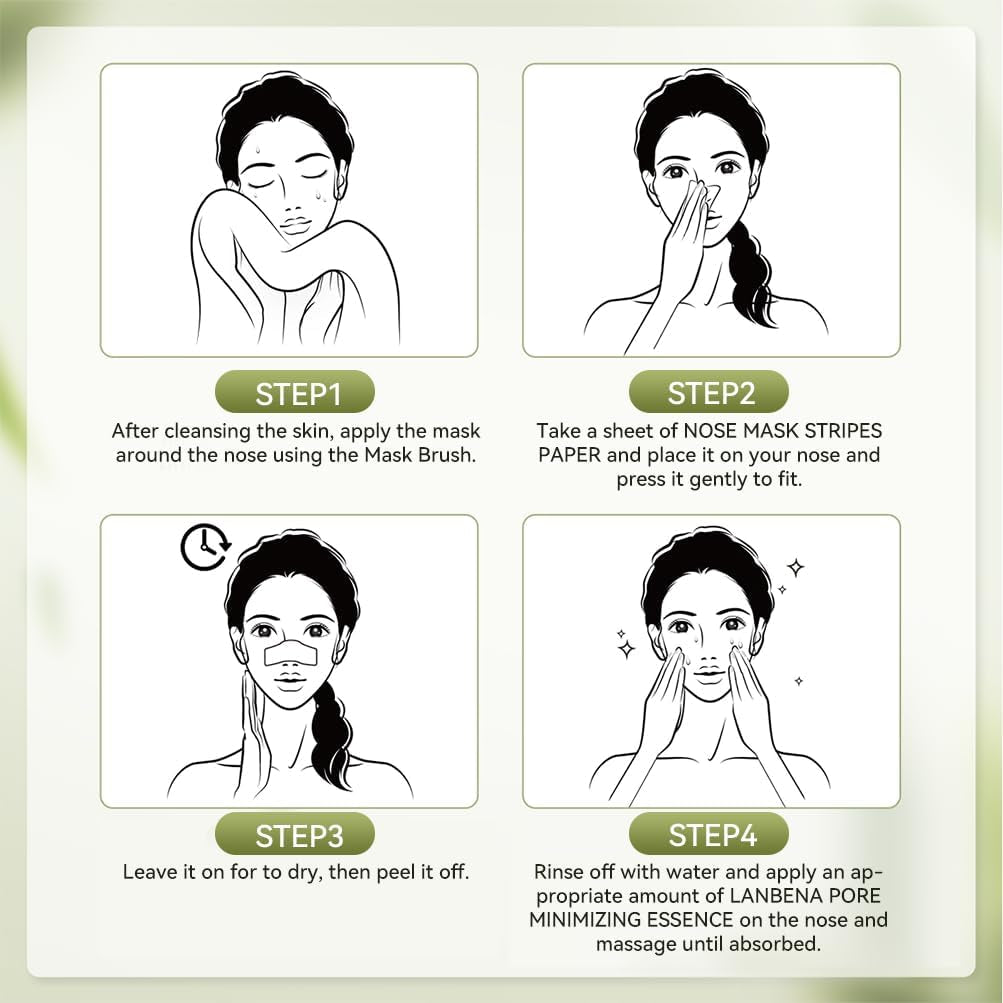 Mererke Pretty Décapant De Tête Noire Masque Facial Charbon De Bois Masque Pour Pores Nettoyant Masque Nasal 1,06 Oz