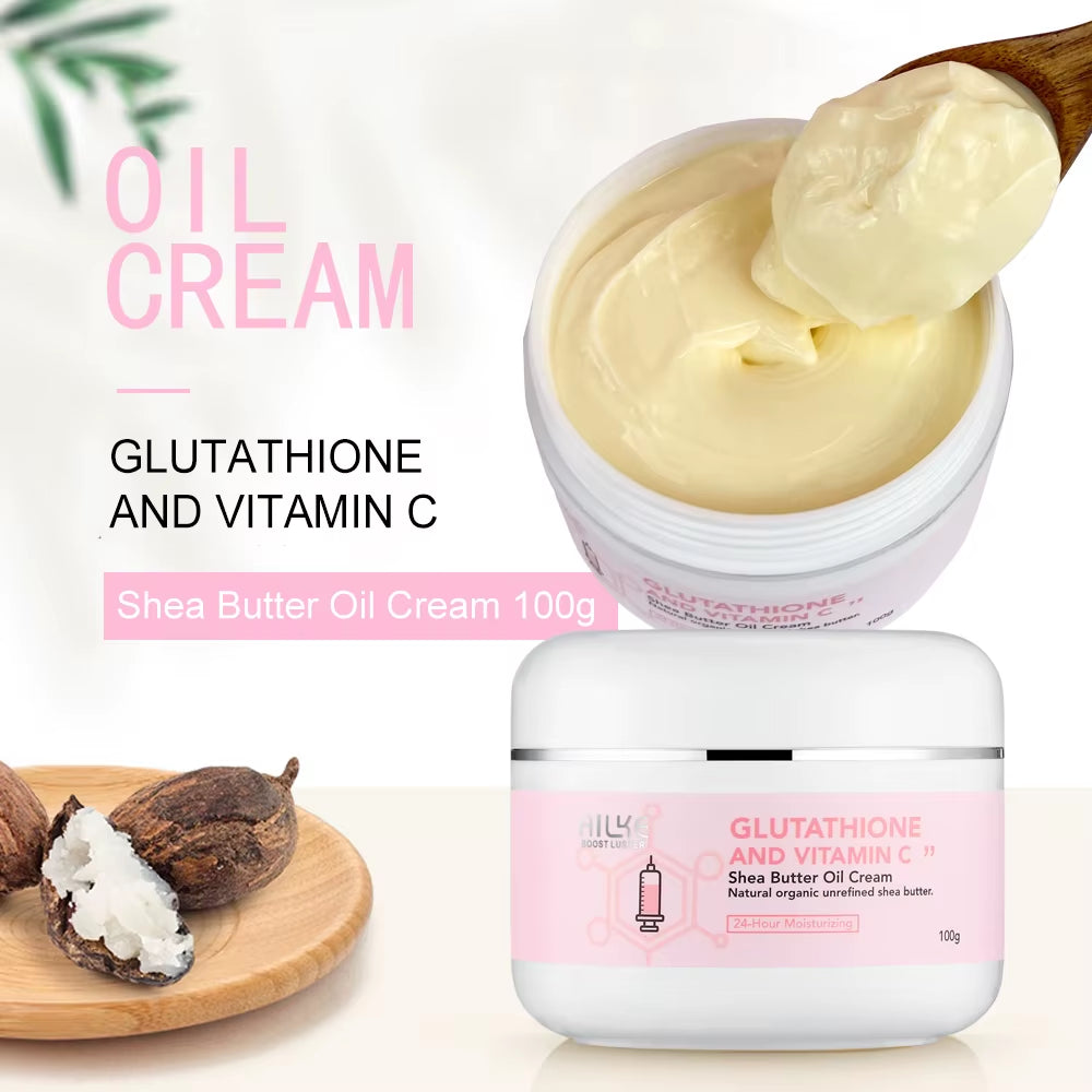 Whitening and Lightening Cream, Suitable for Face and Body , Shea Butter Oil Natural Intense Hydrating Repair Cracked Skin