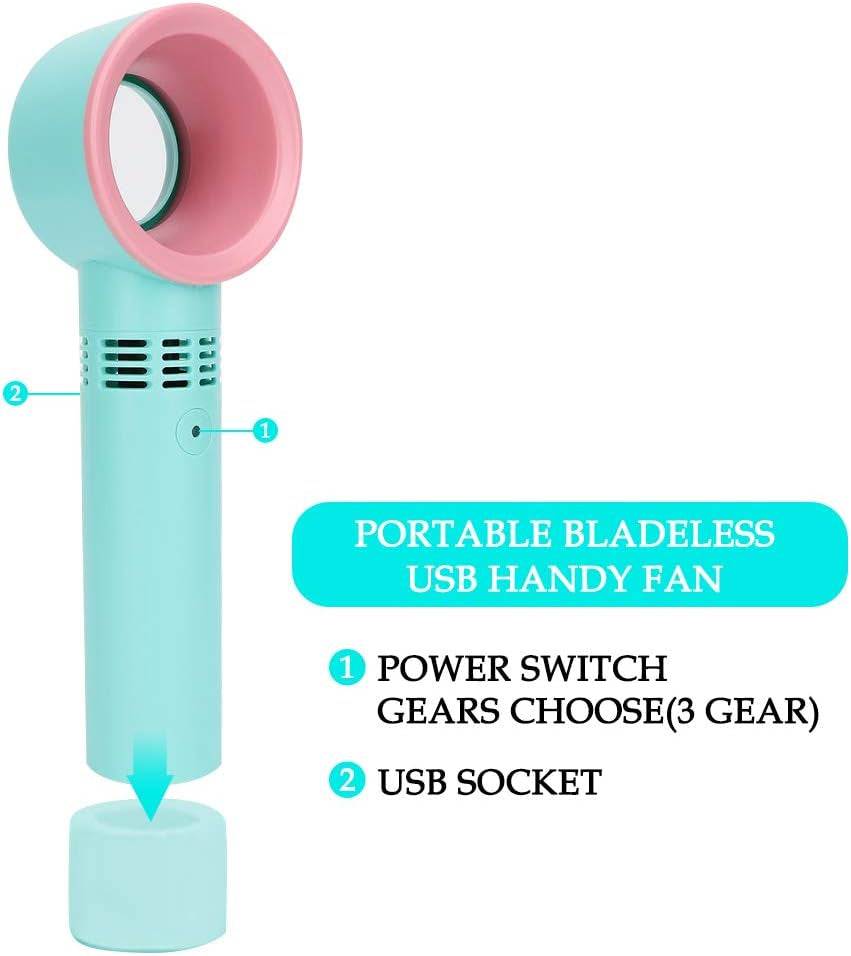 Mini Sèche Cils Sans Lame, Ventilateur Portable Rechargeable Par Usb Pour Extensions De Cils, Climatisation Essentielles a Main Cils/Maquillage/Enfants Fan Portatif Silencieux Extérieur, Intérieur