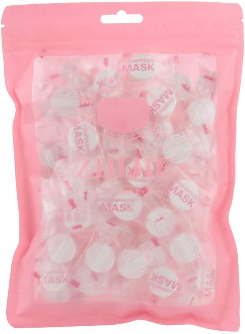 100 Pièces De Masque Facial De Soins, Masque Facial De Beauté Femme Coton Diy Facial Sheet Masks Masque Facial En Coton Blanc Masque Facial De Compression Jetable Pour Le Soin De La Peau