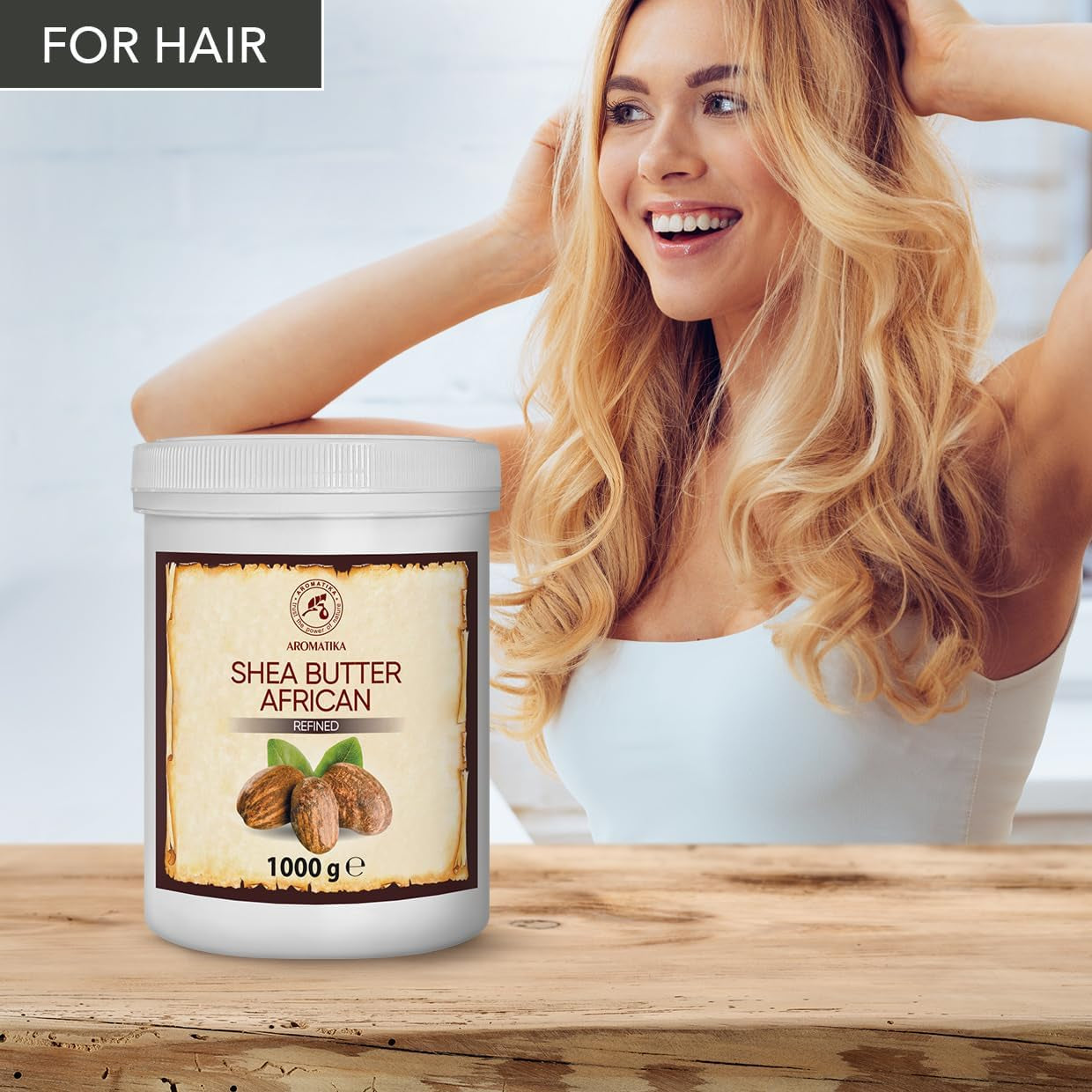 Beurre De Karité 1000G - Butyrospermum Parkii - Naturel - Raffiné - Huile Pour Corps - Cheveux - Peau - Ongles - Soins Du Visage