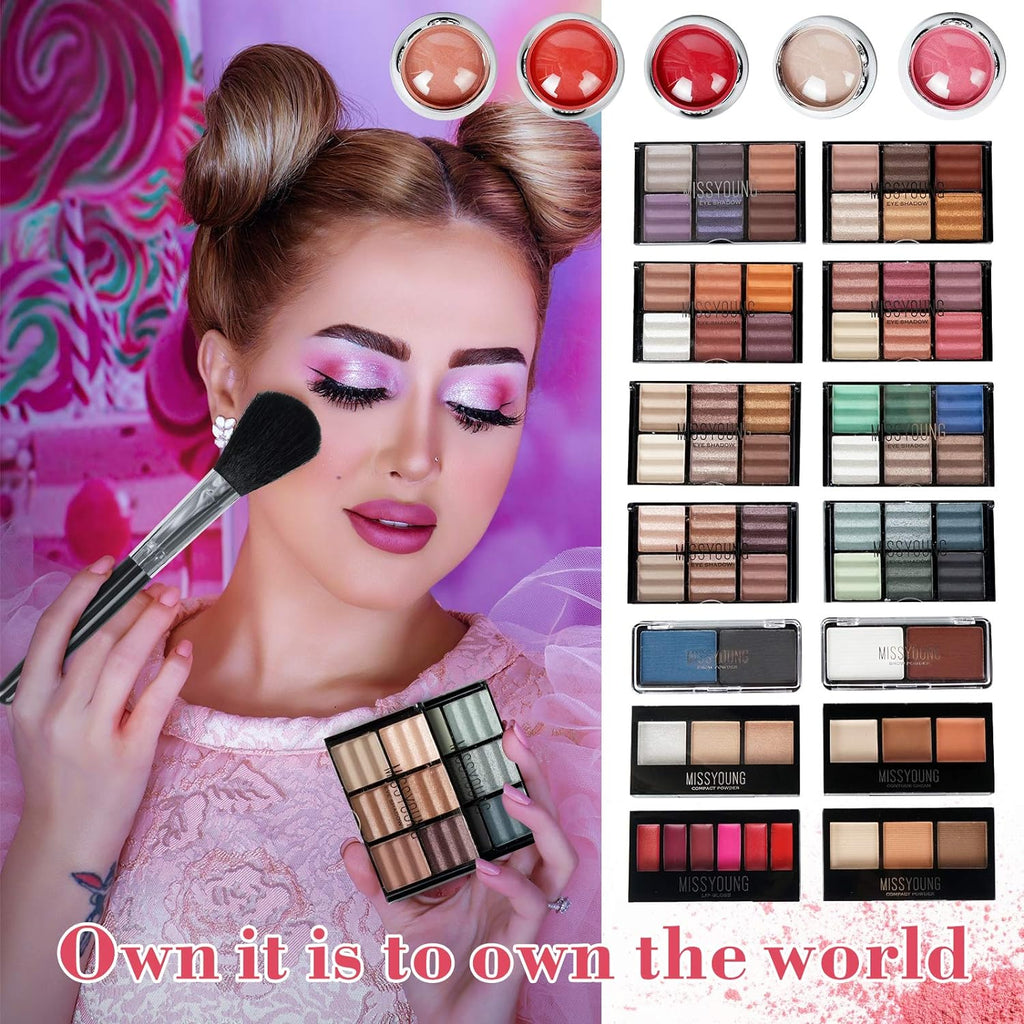 Kit De Maquillage Complet, Polyvalent Ensemble-Cadeau De Cosmétique Avec Fard À Paupières Palette Correcteur Fard À Joues Rouge À Lèvre Pour Femme, Tout-En-Un Mallette De Maquillage Beauté Set#2