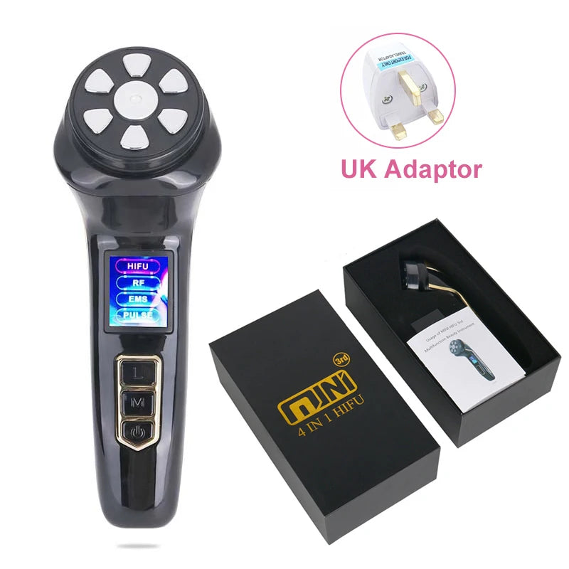 Mini HIFU 3Rd Generation Original EMS RF plus Ultrasonic Rejuvenation Tighten Lifting Therapy Skin Facial Care LED anti Wrinkle