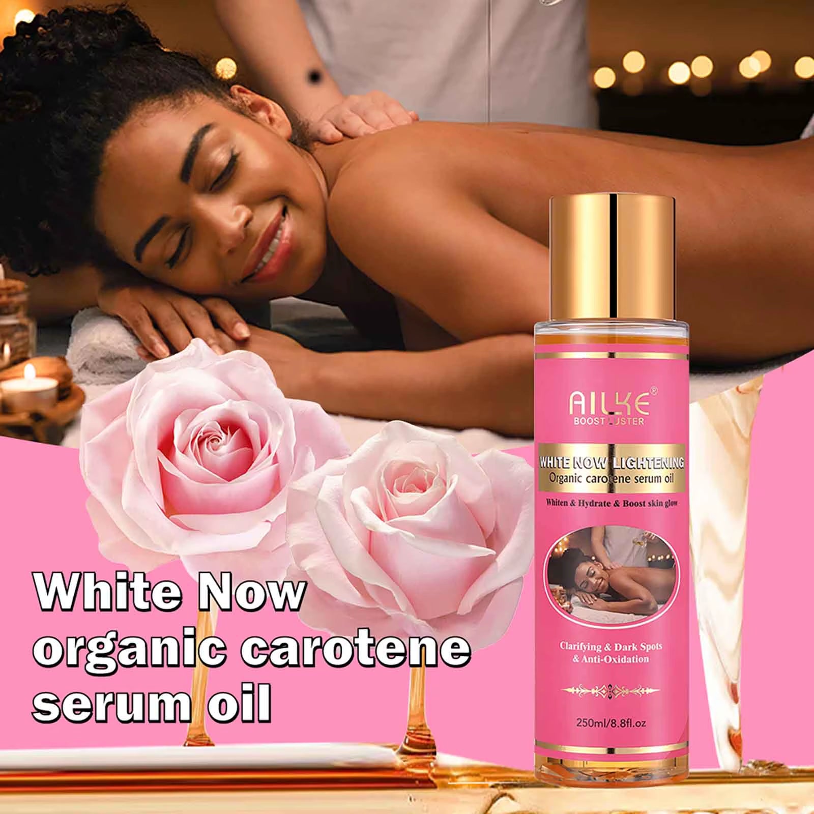 Natural Skin Brightening Set, Clean Darkness, Acne, Stains, Moisturize, Lightening, Smooth, Improve Rough and Dry Skin