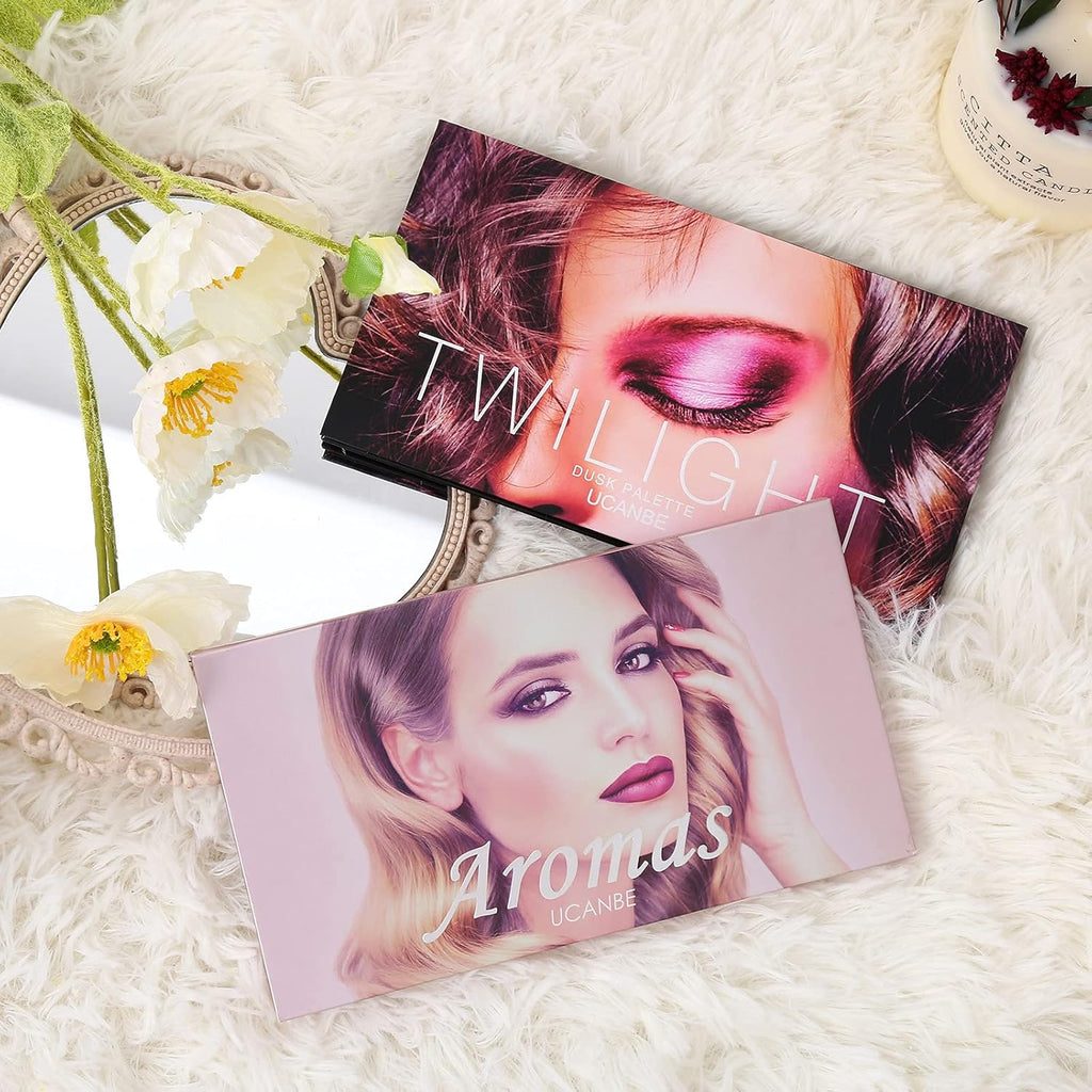 Twilight Dust + Aromas the New Nude Eyeshadow Palette Makeup Set Matte Shimmer Glitter Ppressed Pearl All Highly Pigmented Blending Powder Natural Velvet Texture Eye Shaow Kit